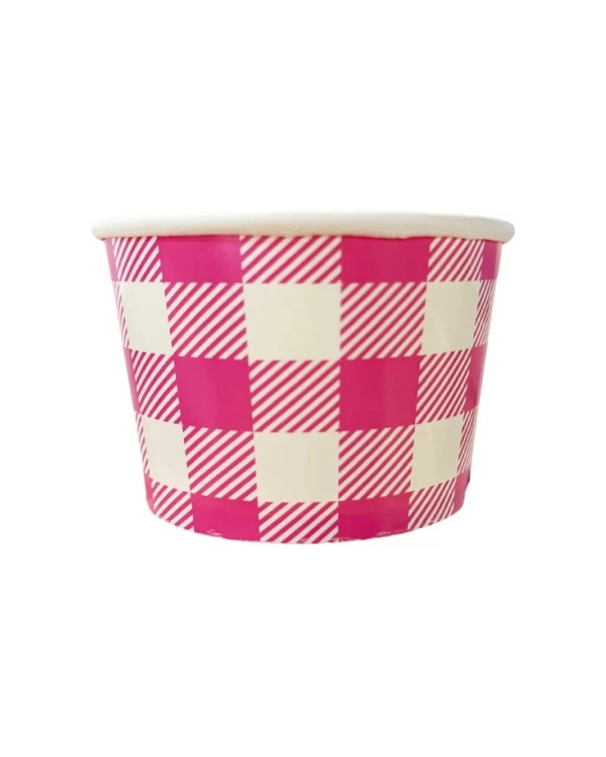2 Party Maker 10pc Gingham Disposable Paper Tub Tableware Party Supplies - Pink, 2 of 2