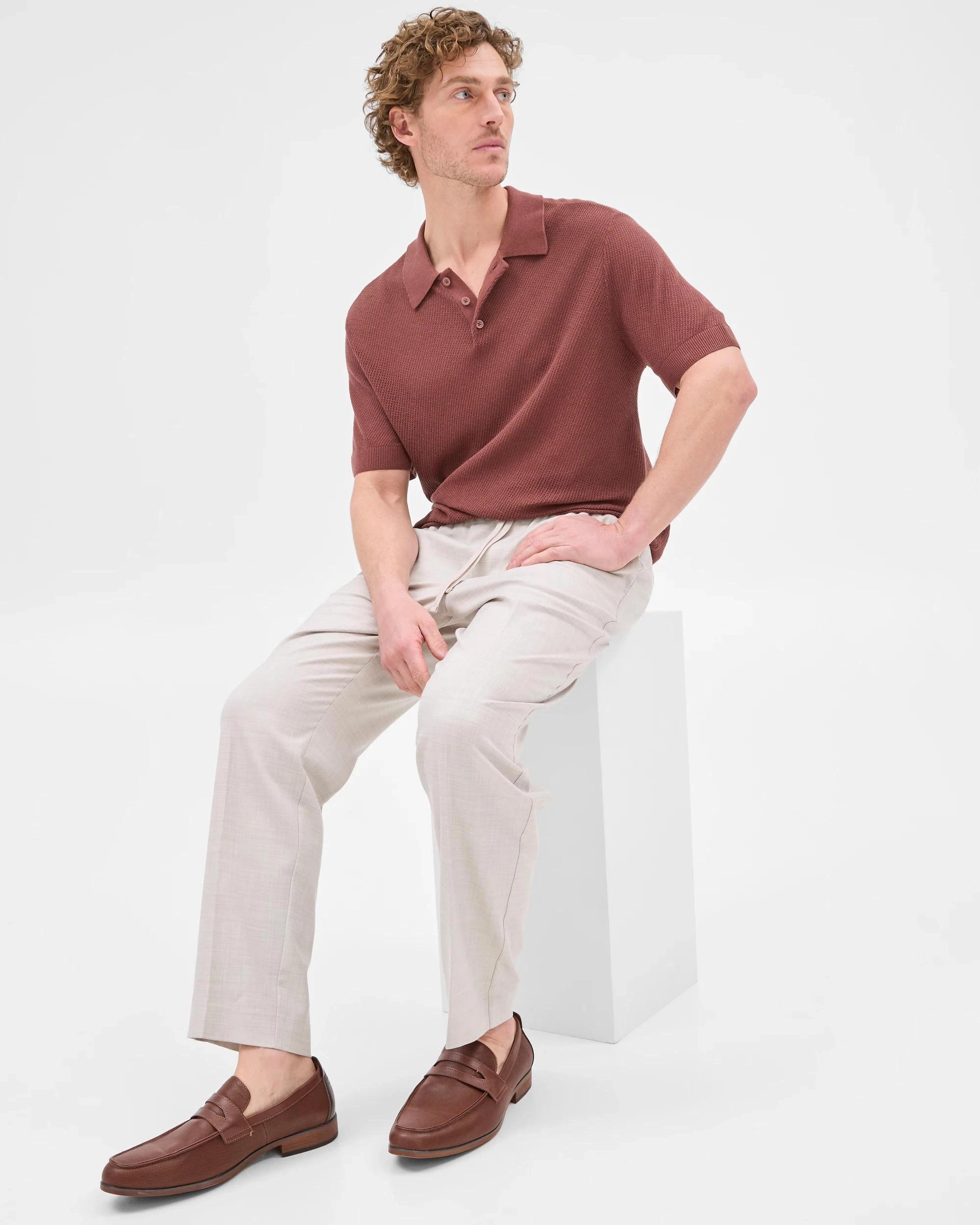 1 Elasticated Waist Pants - Preview ECRU MARLE, 1 of 10