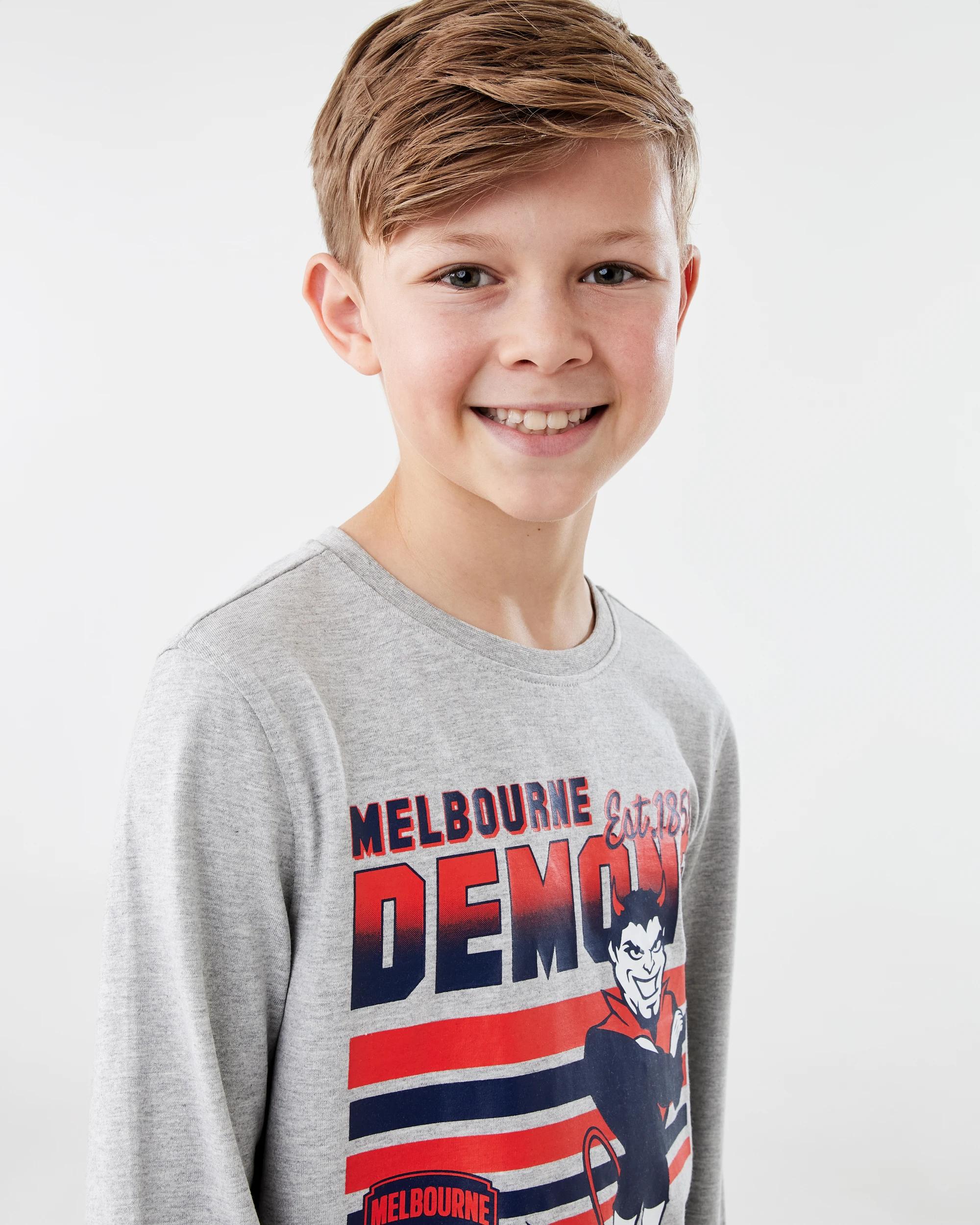 3 Official AFL Kids Pyjama Set Melbourne, 3 of 6