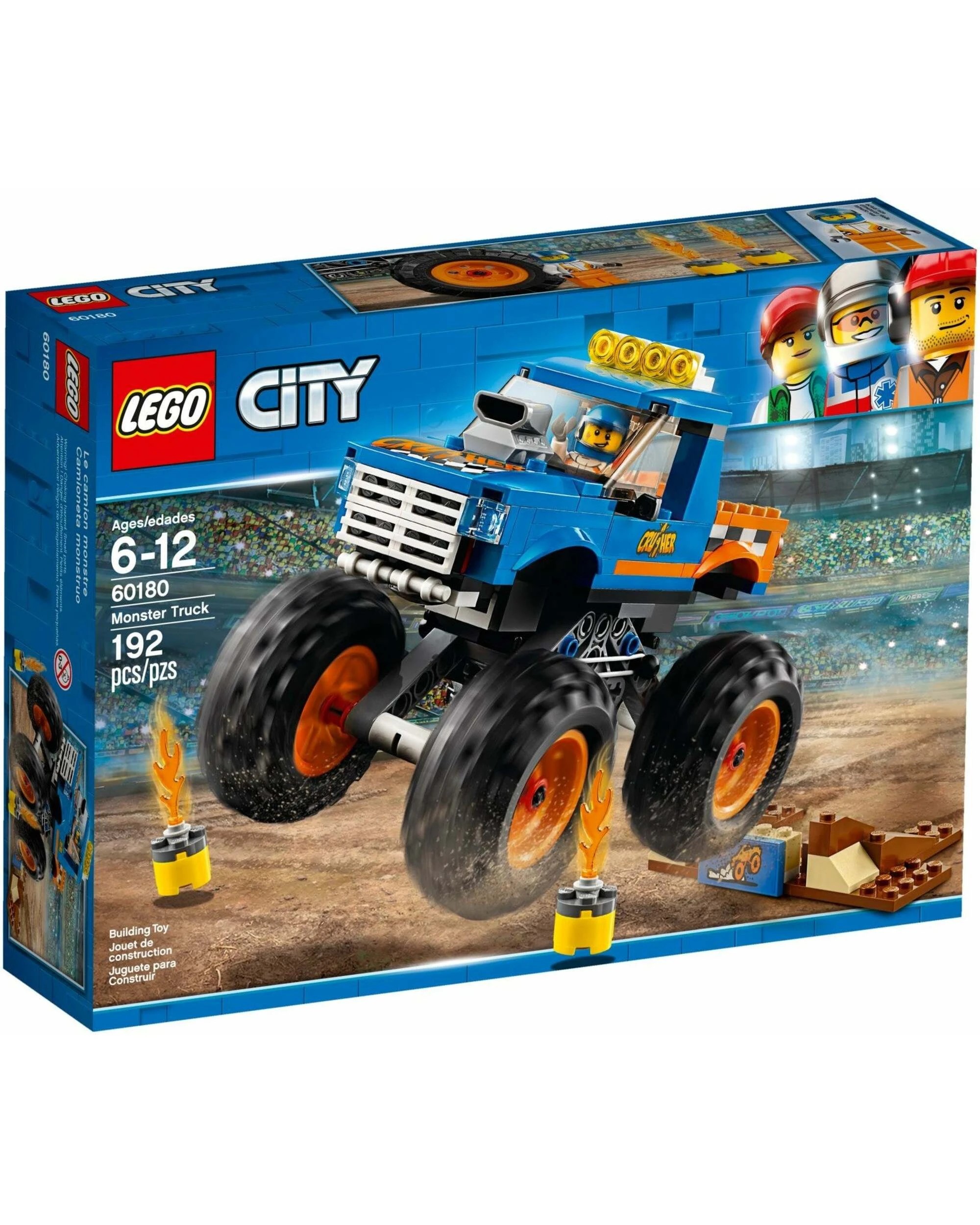 1 LEGO 60180 Monster Truck: Jump Ramp & Fire Stunt Show, 1 of 5