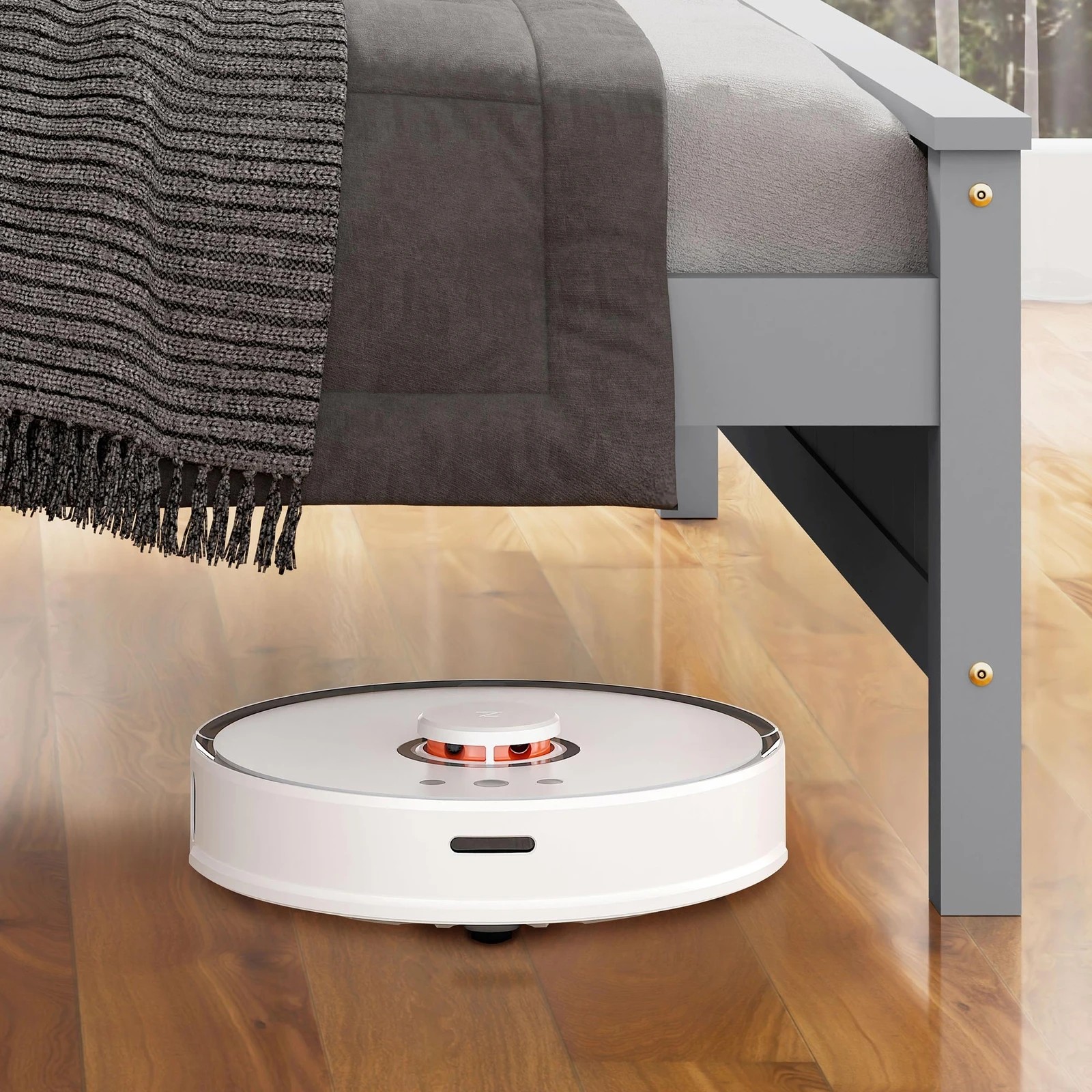 8 Alfordson Bed Frame Wooden King Size Slatted Headboard Timber Fabiano - Grey, 8 of 10