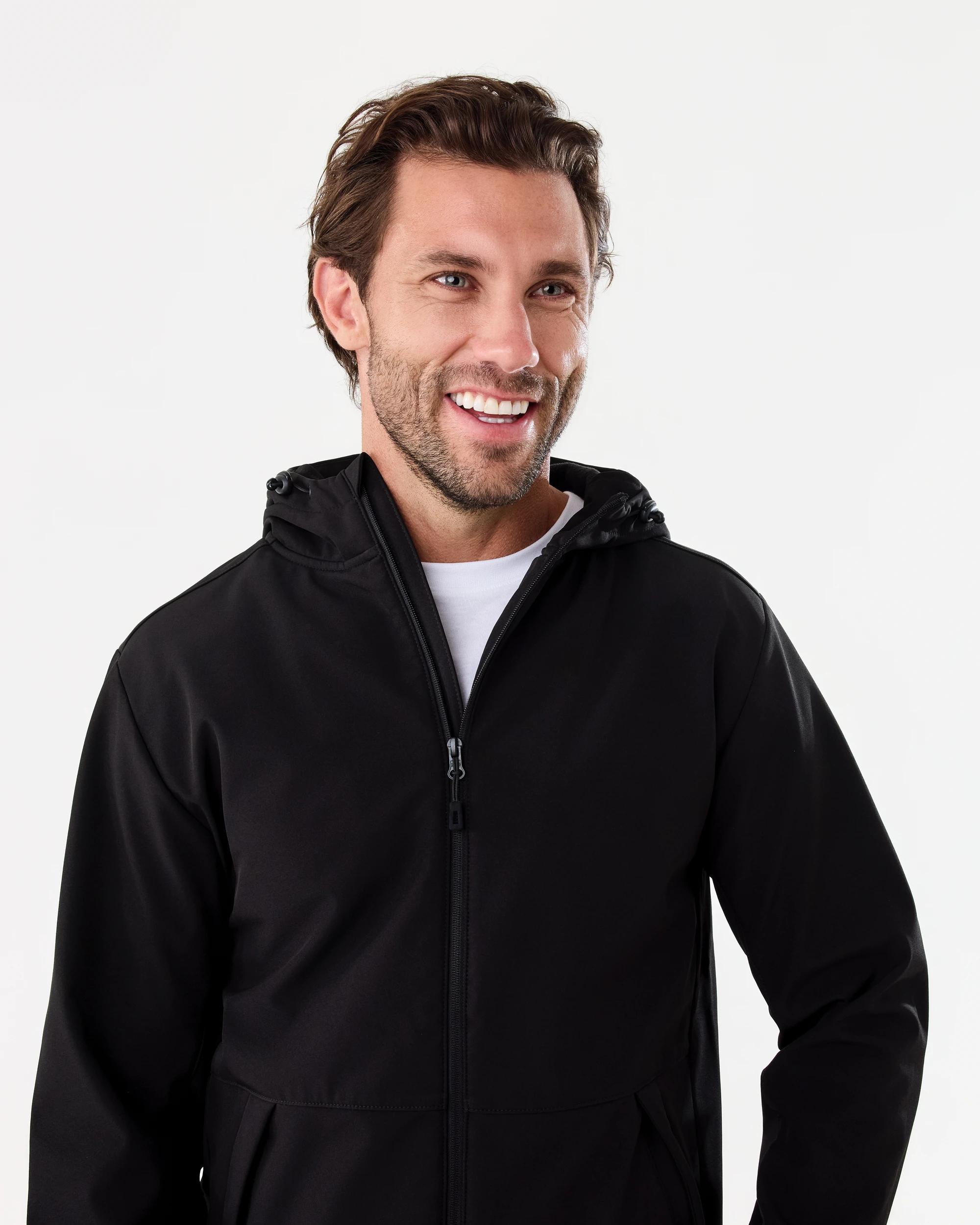 5 Active Mens Outdoor Bonded Shell Jacket Black 2, 5 of 8