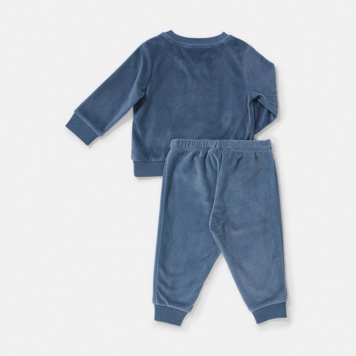 2 Twosie Fleece Pyjama Set Nvy Car, 2 of 4