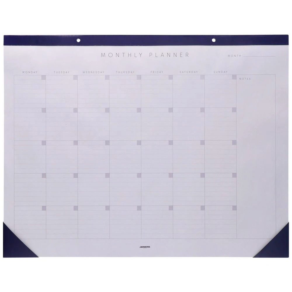 1 J.Burrows Undated Monthly Desk  Planner 15 Sheets, 1 of 3