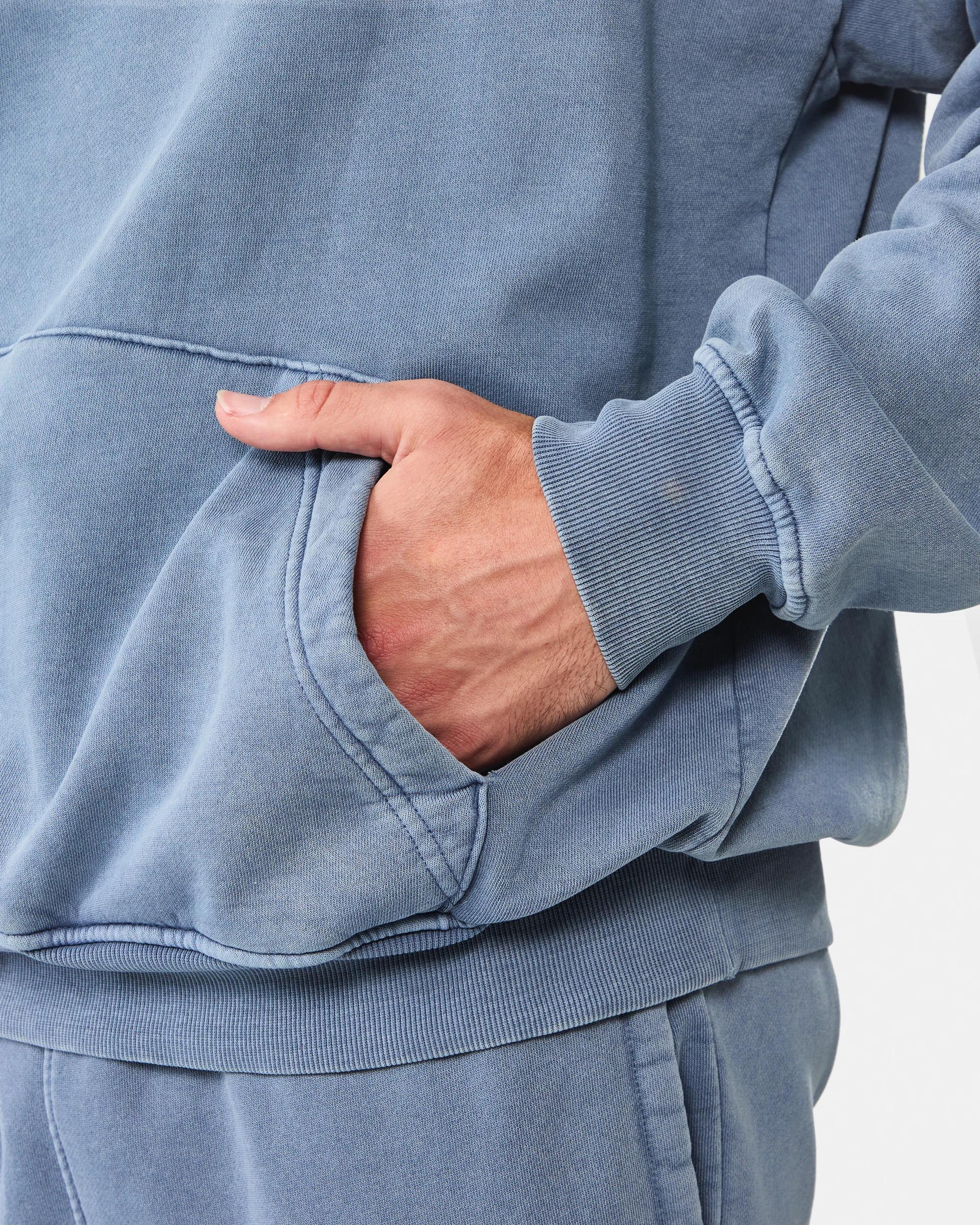 7 Garment Dyed Hoodie Chinablue, 7 of 10