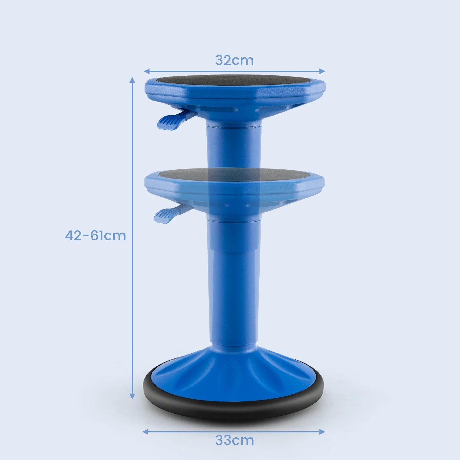 3 Costway Ergonomic Wobble Stool Height Adjustable Active Swivel Chair Navy, 3 of 3