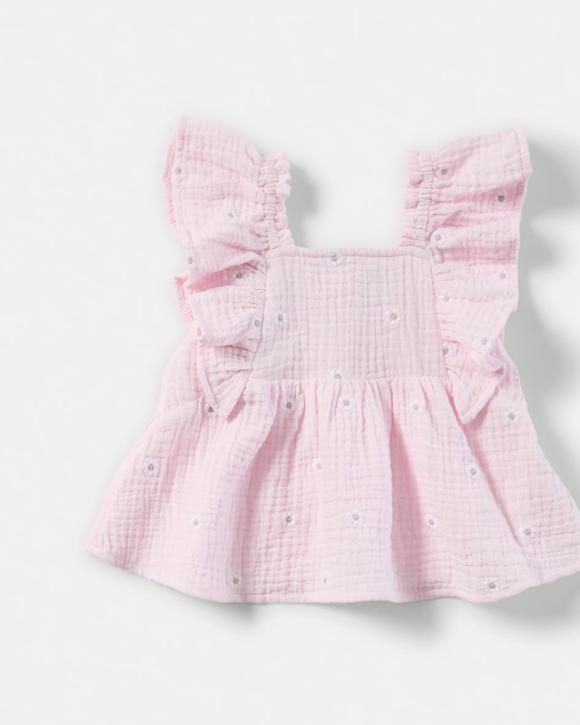 Short Sleeve Woven Top