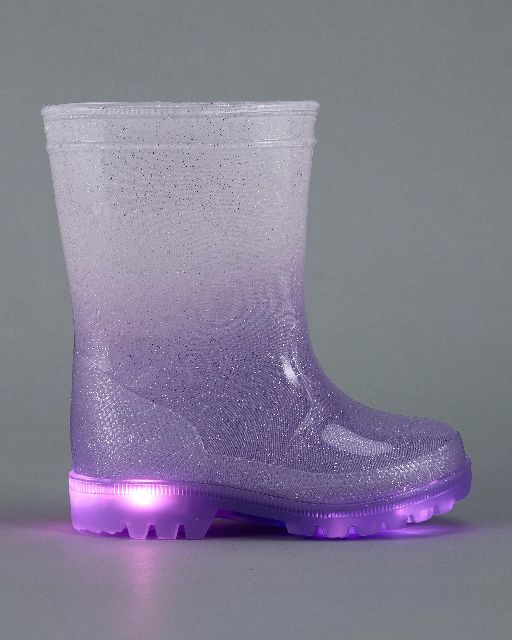 2 Baby Light Up Rainboots Omb Sparkl, 2 of 5
