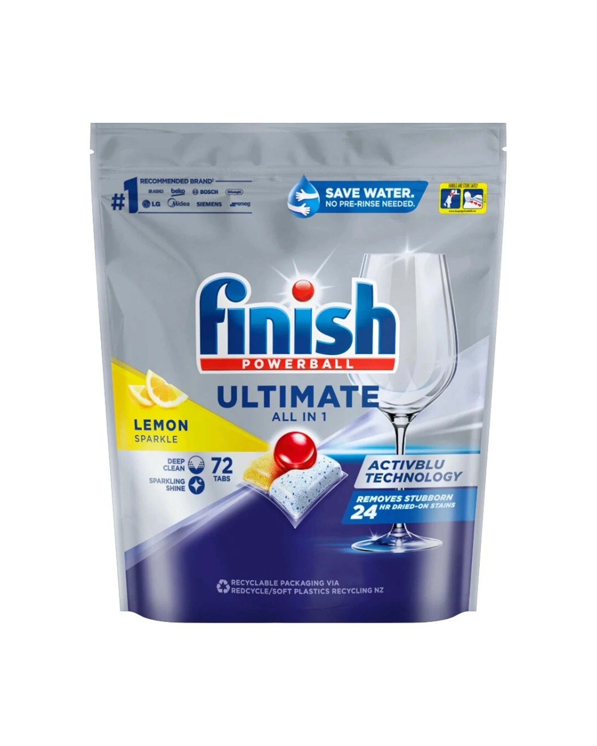4 Finish Powerball Ultimate AllInOne Dishwashing Tablets 72pc Lemon Sparkle, 4 of 6