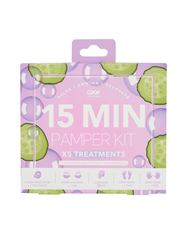 OXX Skincare 15 Minute Pamper Kit - Rose Extract and Niacina
