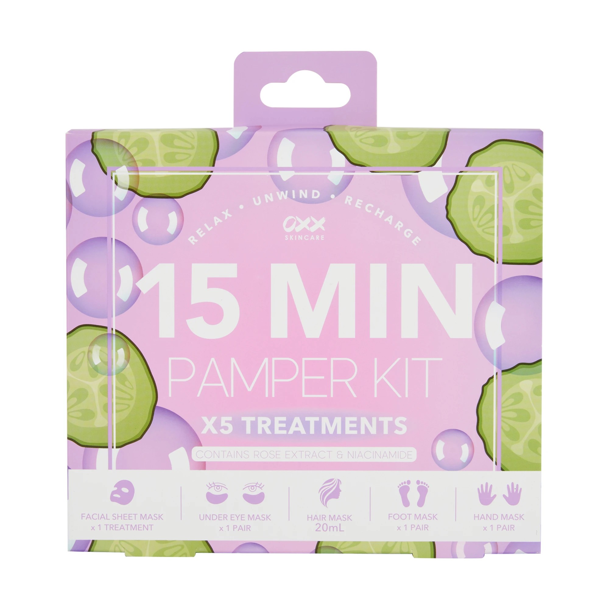 1 OXX Skincare 15 Minute Pamper Kit - Rose Extract and Niacinamide, 1 of 5