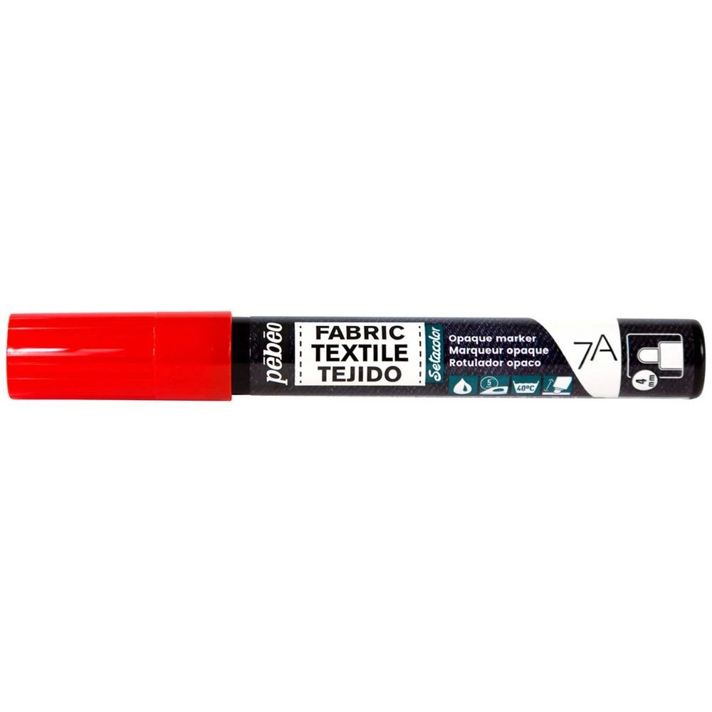 1 Pebeo 7A Opaque Marker 4mm Red, 1 of 2