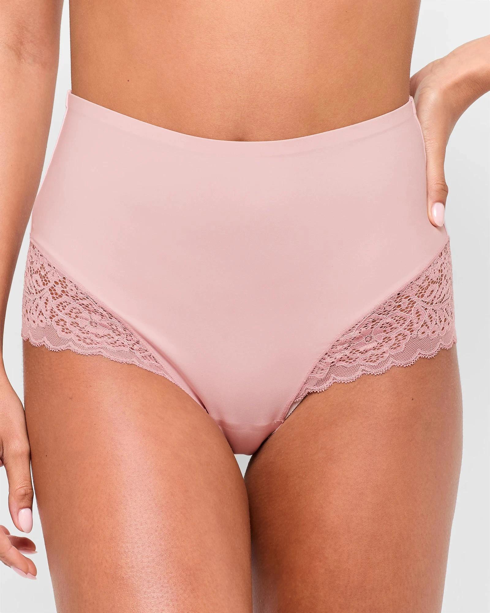 2 Target Woman Luna 2 Pack Smooth Touch Lace Bonded Waist Full Briefs SOFT ROSE, 2 of 4