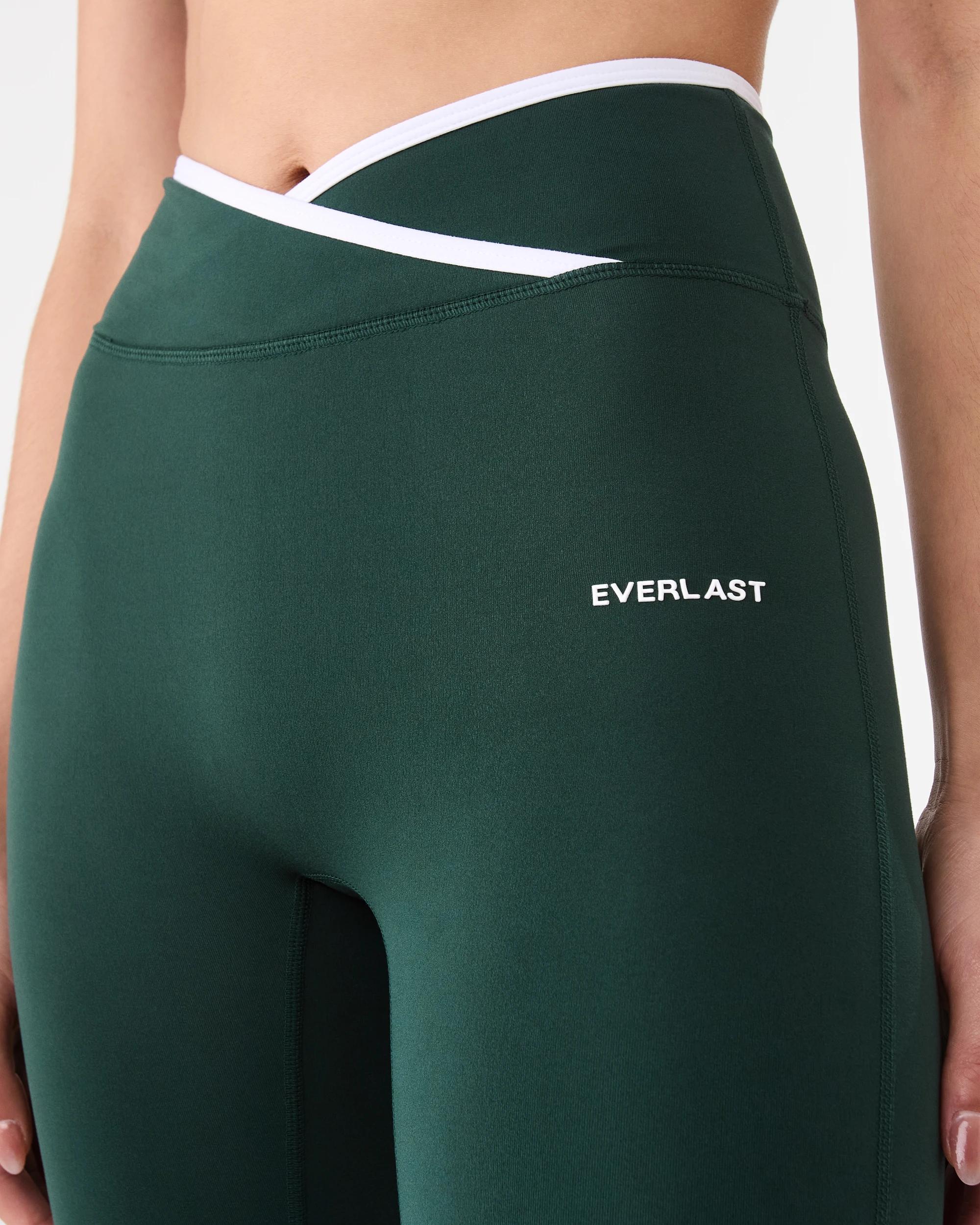 6 Everlast Womens Cross Front Leggings Pine, 6 of 7