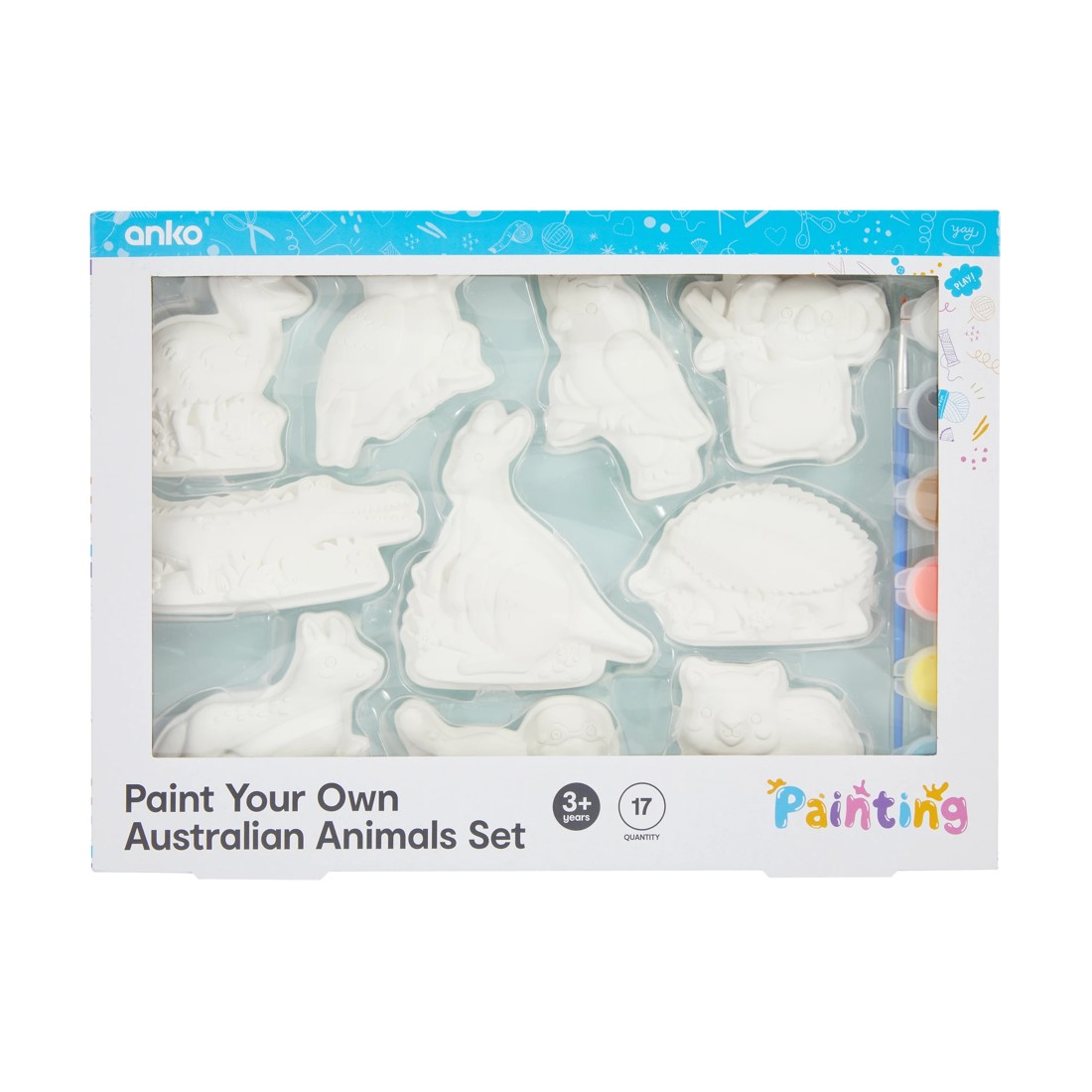 1 17 Piece Paint Your Own Australian Animals Set, 1 of 10