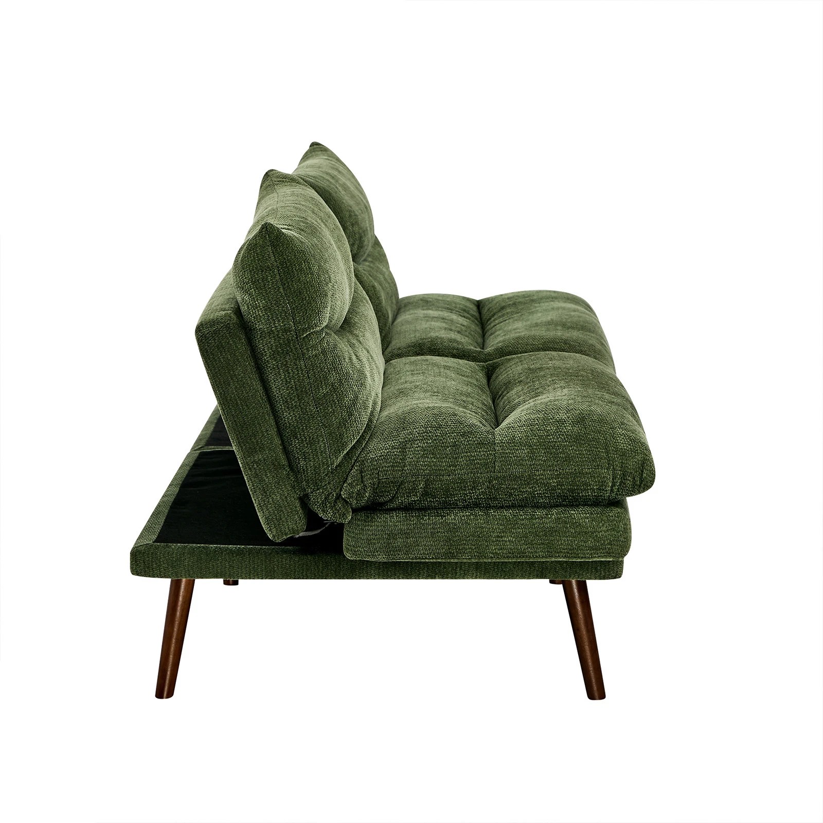 8 Oikiture 3 Seater Sofa Bed Lounge Futon Chenille - Green, 8 of 8