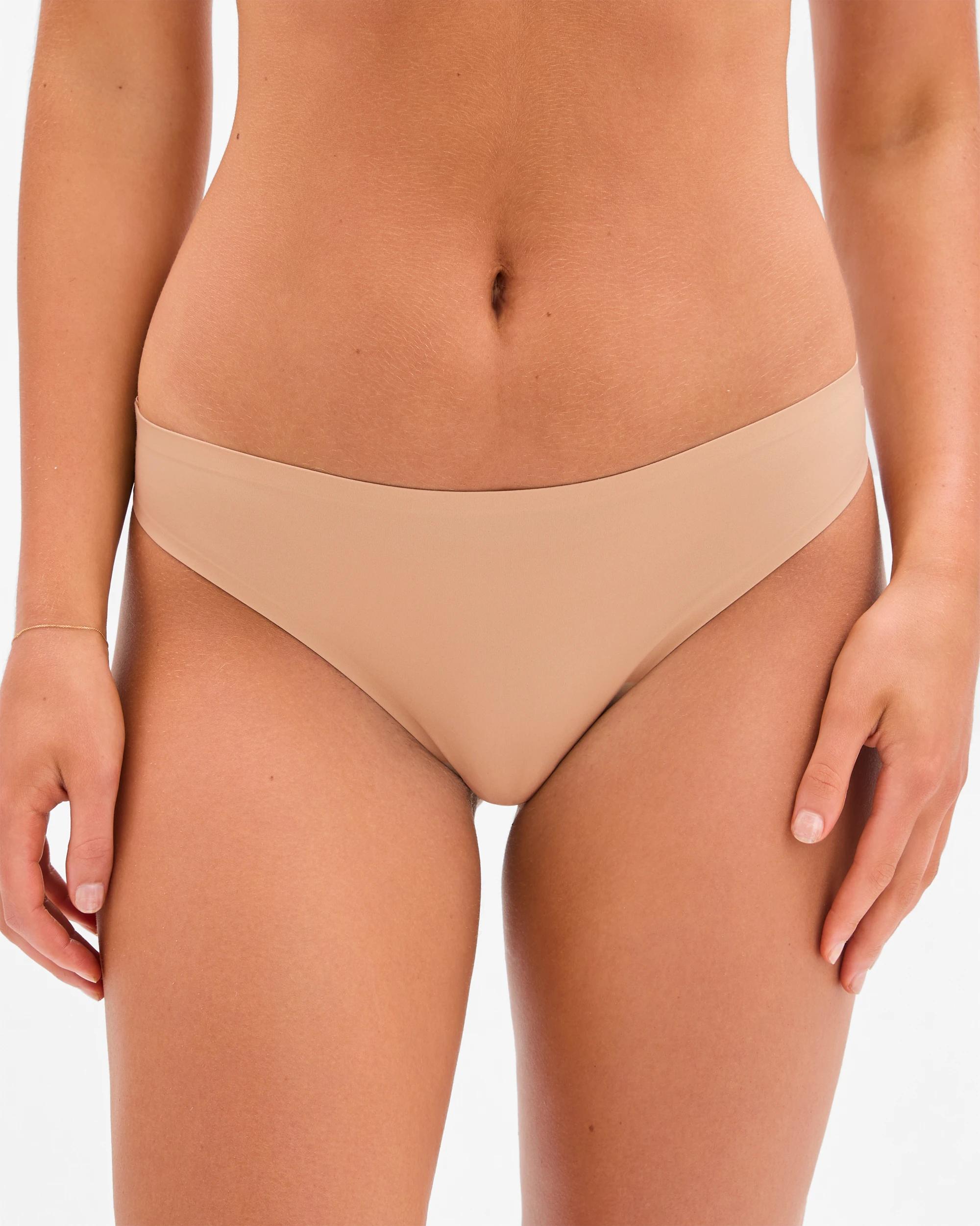 1 Target Woman Smooth Moves 2 Pack Bonded G-String Briefs LATTE, 1 of 3