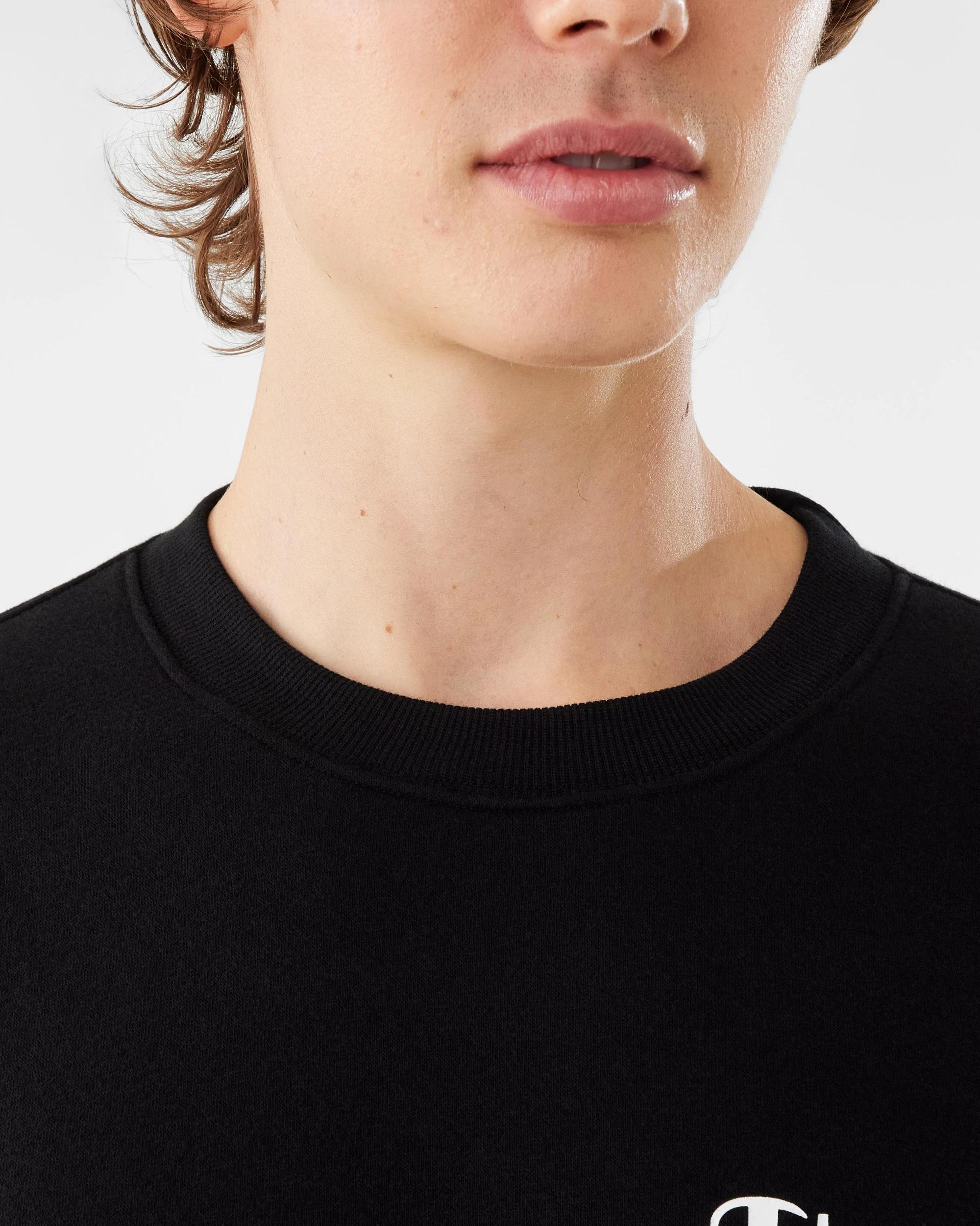 7 Champion Script Adult Crew Neck Sweatshirt Black, 7 of 8