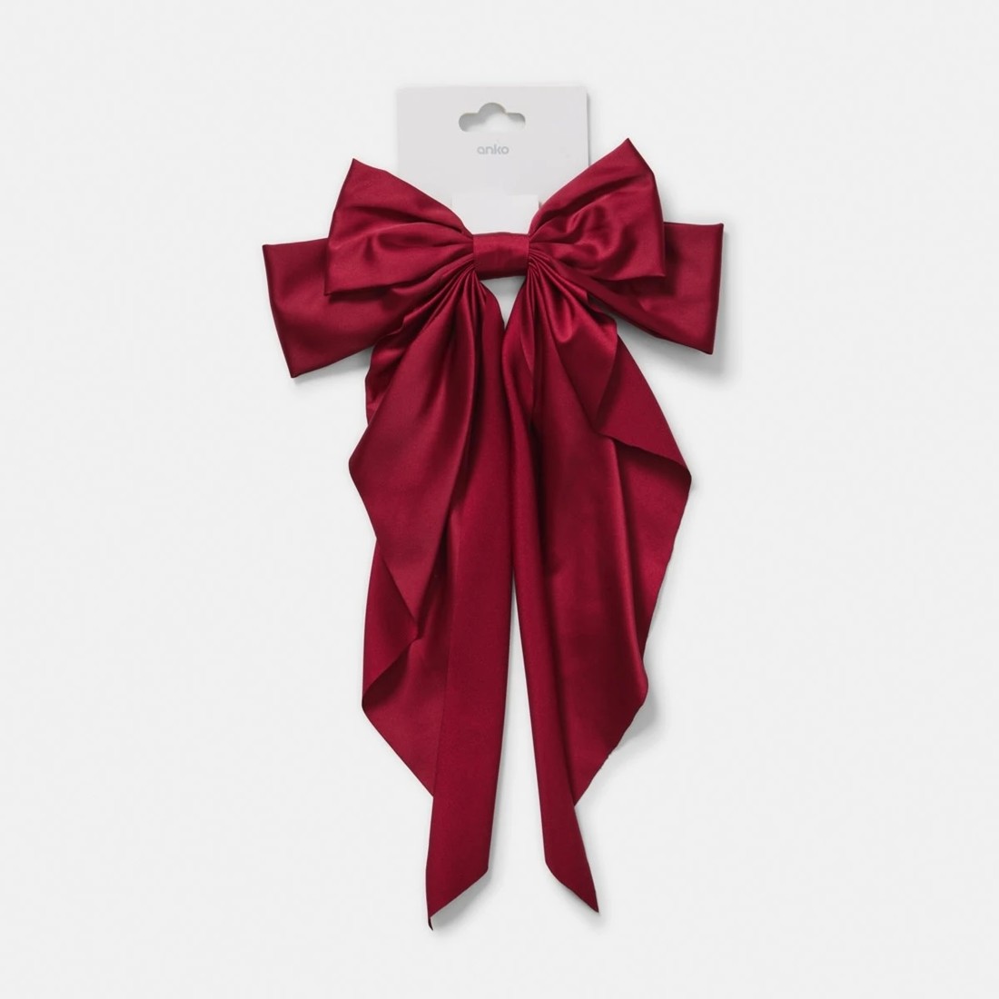 5 Burgundy Red Barrette Large Bow Hair Clip, 5 of 5