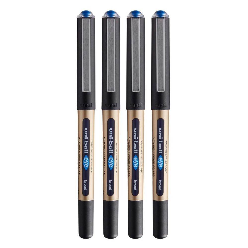 2 Uni-Ball Eye Broad Rollerball Pen 1mm Blue 4 Pack, 2 of 2