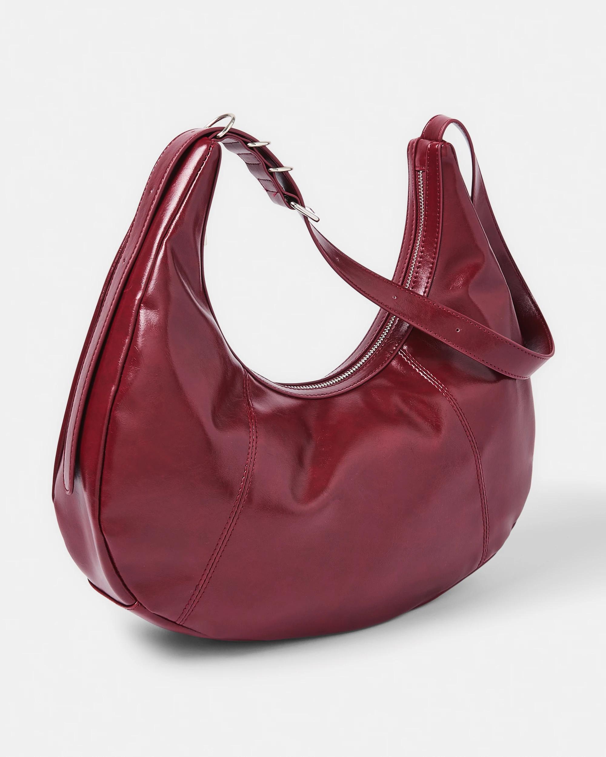 3 Crescent Crossbody Bag Deep Berry, 3 of 5