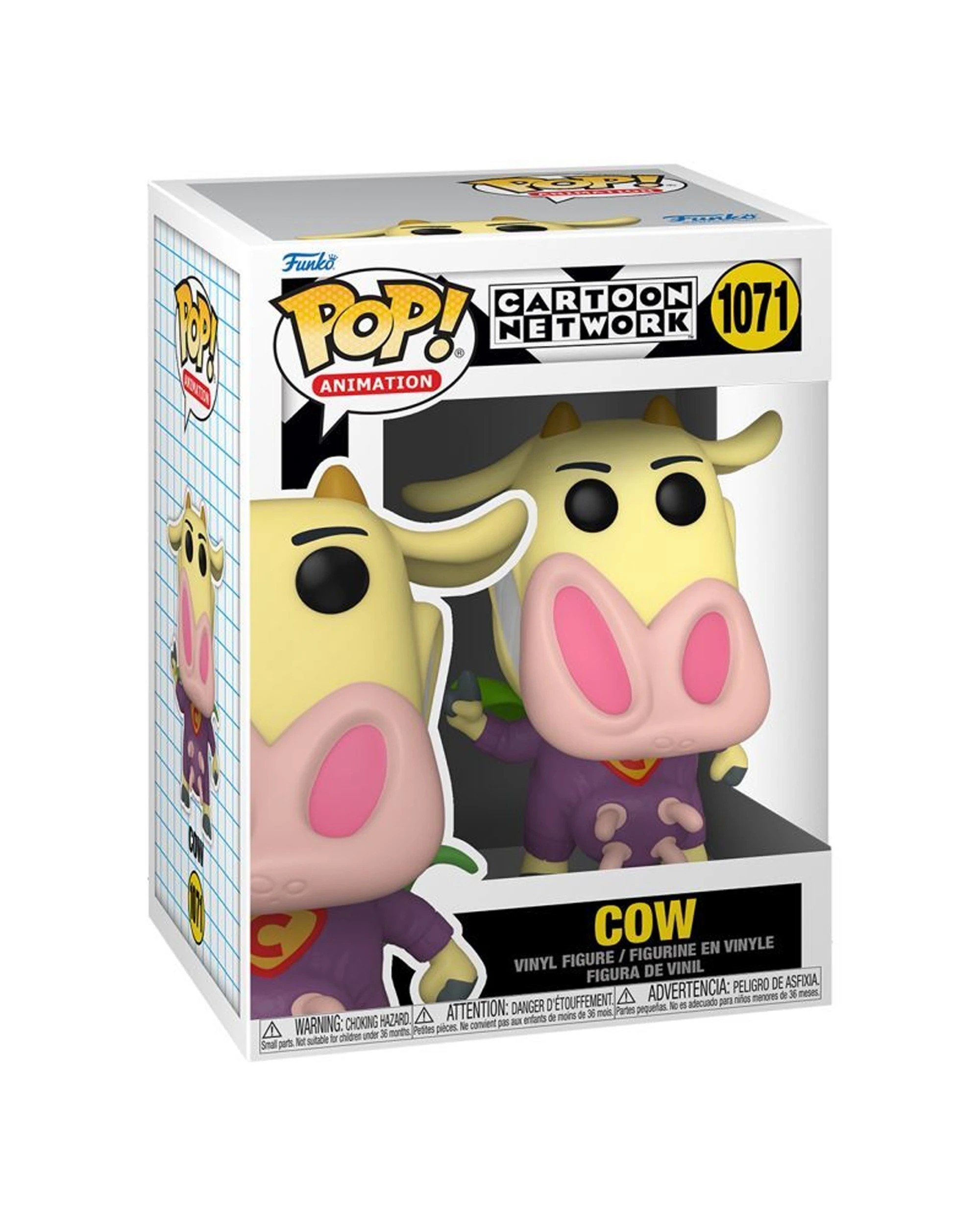 3 Pop Cow And Chicken - Super Cow - Action Figure - Vinyl Figurine - Plastic 10cm - Multi, 3 of 3