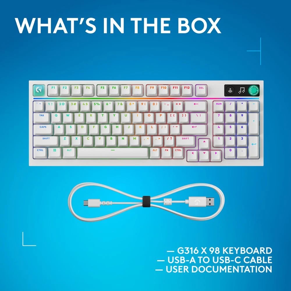 7 Logitech G316 X Mechanical Gaming Keyboard White, 7 of 9