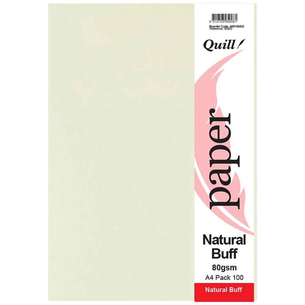 1 Quill Board Natural Buff A4 210gsm 100 Pack, 1 of 1