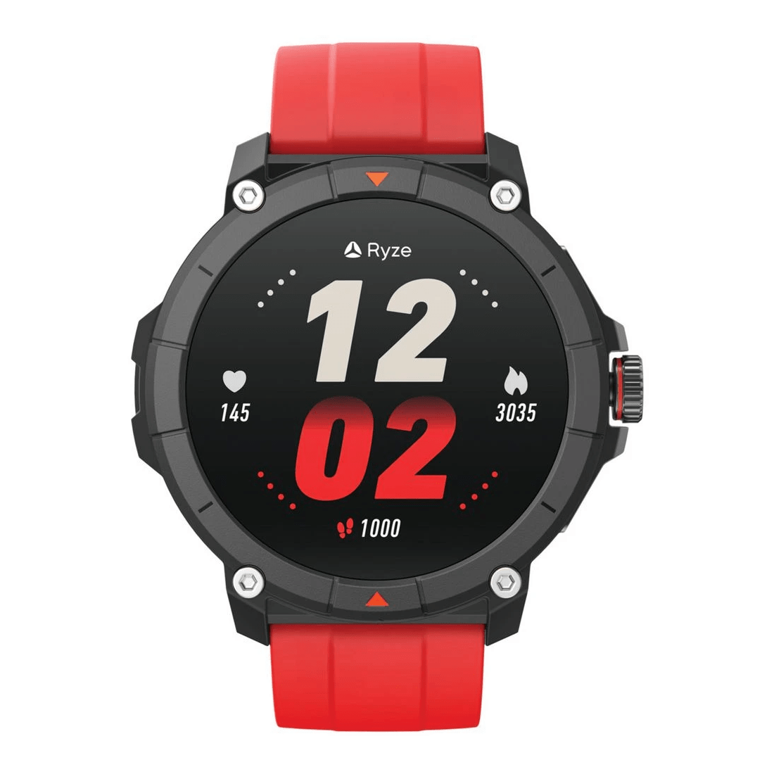 3 Ryze Trek GPS Smart Watch Black and Red, 3 of 4
