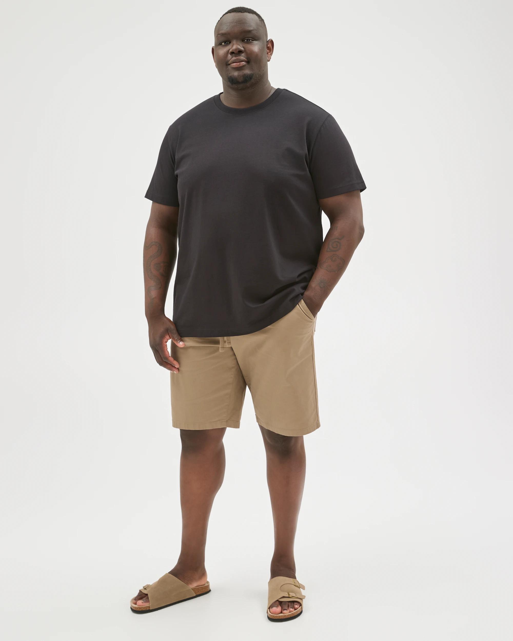 1 Target Man Plus Size Australian Cotton Heavyweight Relaxed T-Shirt BLACK, 1 of 6