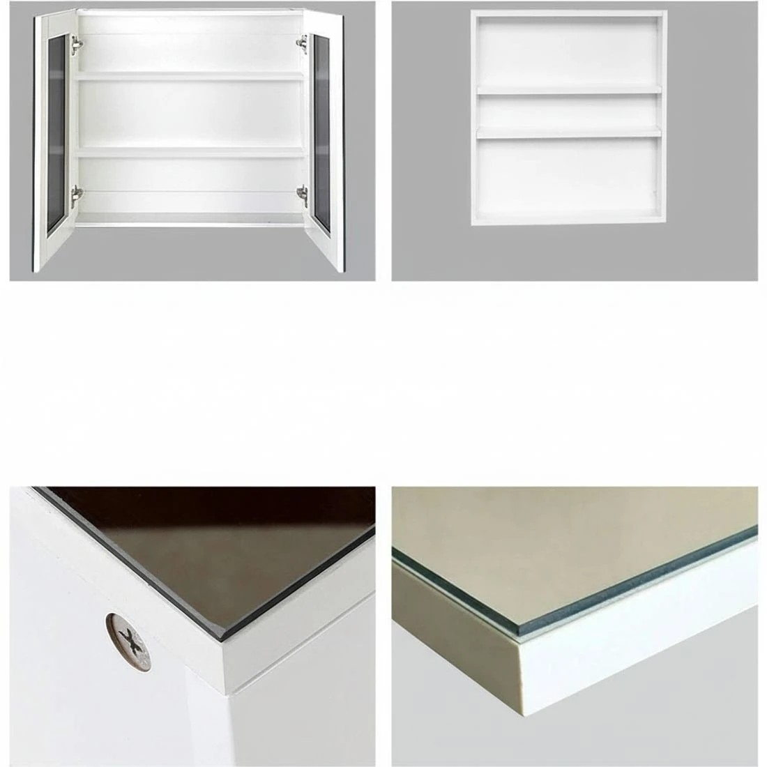 4 Cefito Bathroom Mirror Cabinet 750x720mm - White, 4 of 5