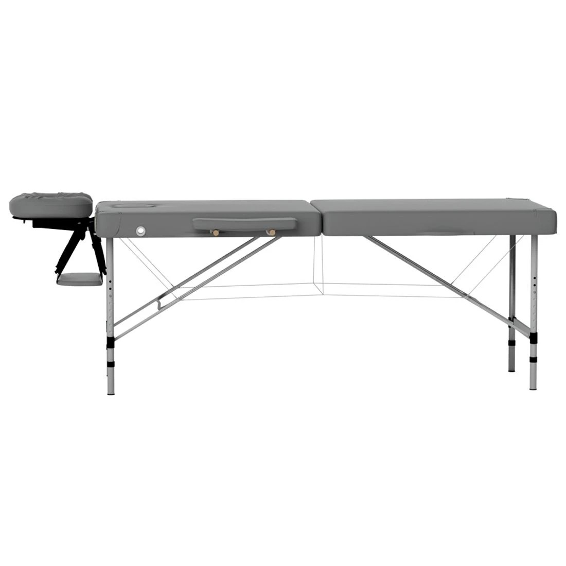 3 Zenses Massage Table 55cm Portable 2 Fold Aluminium Beauty Bed - Grey, 3 of 6