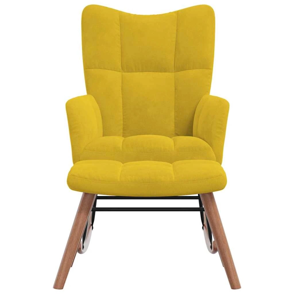 4 vidaXL Rocking chair Ergonomic - Yellow, 4 of 9
