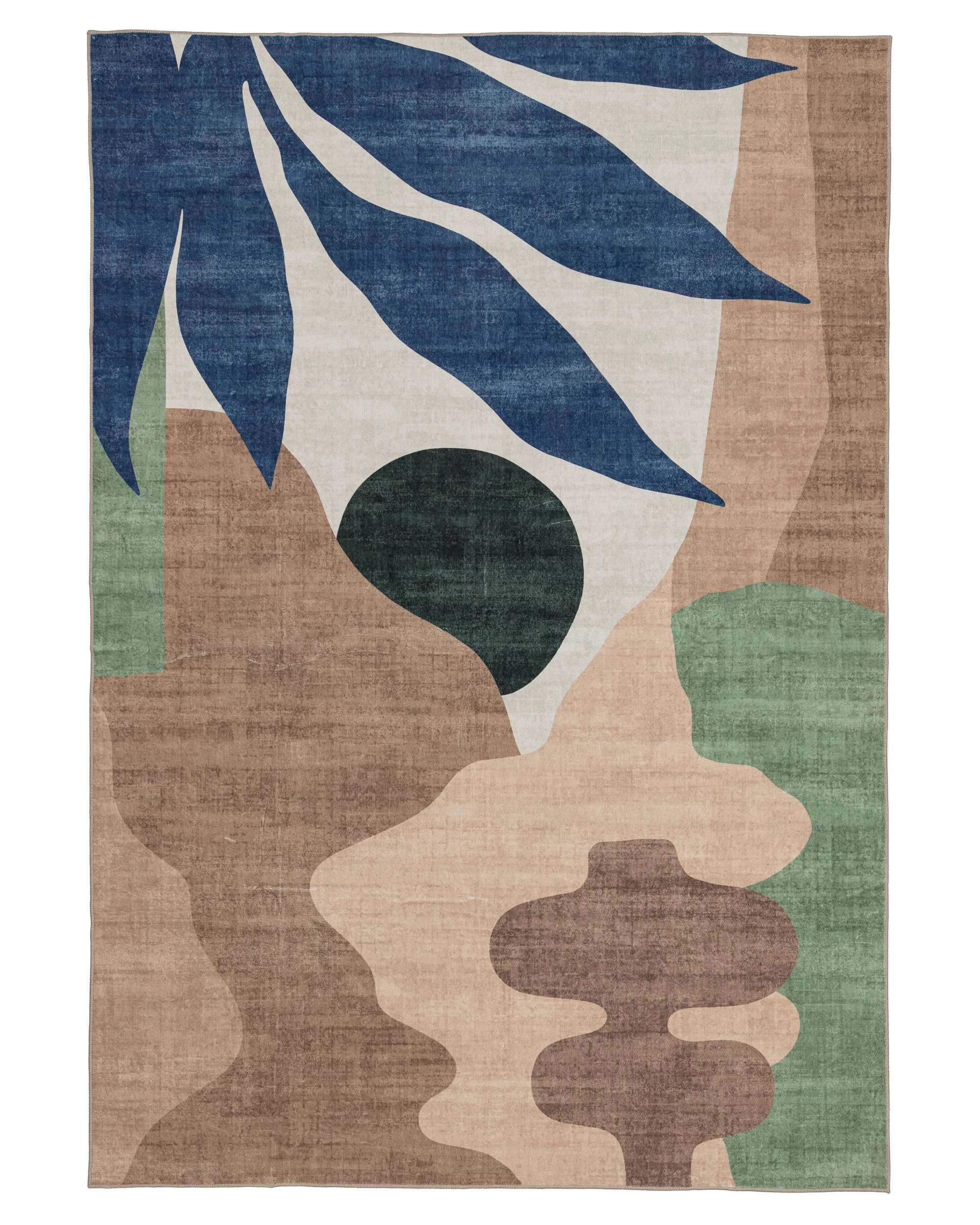 1 Loopsie Moreira Printed Washable Rug-220cm x 150cm - Brown, 1 of 8