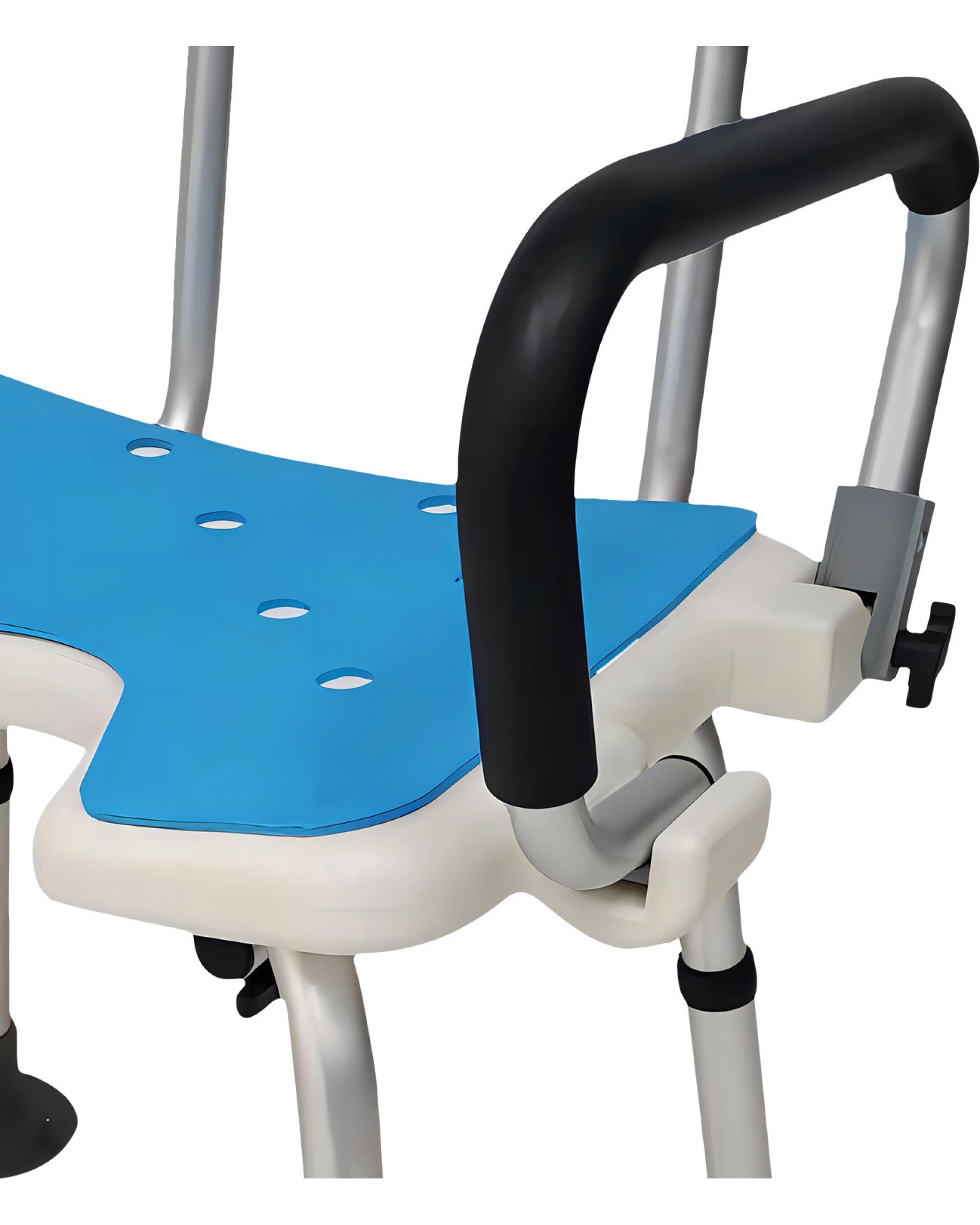 7 Orthonica Shower Chair with Adjustable Armrests Bathroom Aid Bath Tub Stool Seat - Blue, 7 of 9