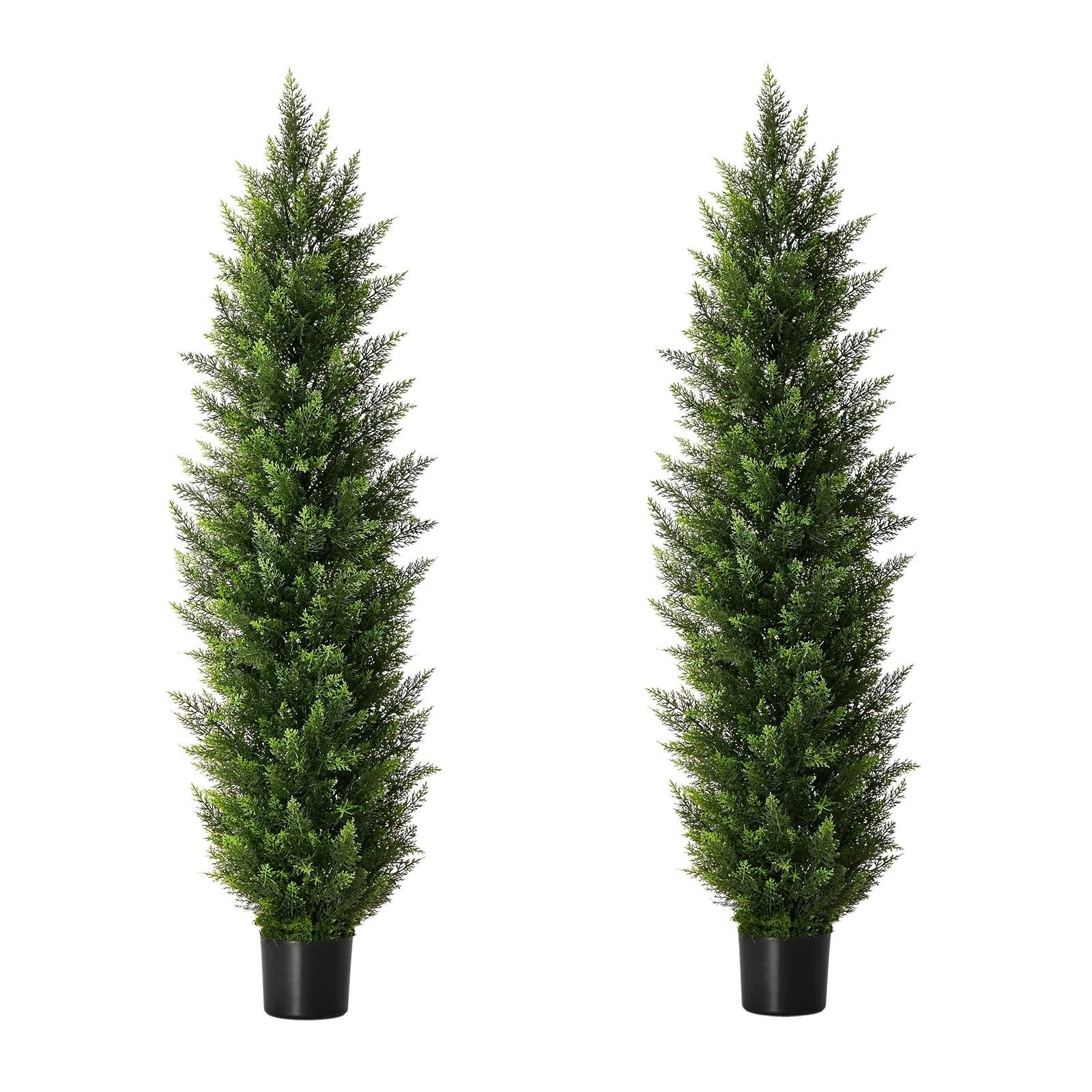 1 Livsip 2 Pack Artificial Topiary Cedar Tree 150cm Potted Faux Pine Plant, 1 of 9