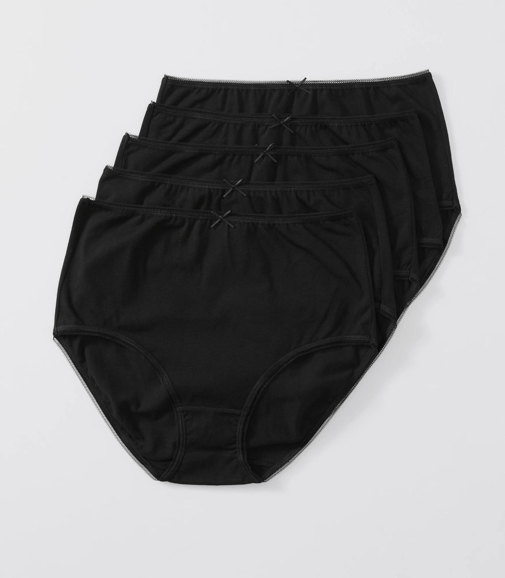 1 Target 5 Pack Cotton/elastane Full Briefs BLACK, 1 of 10