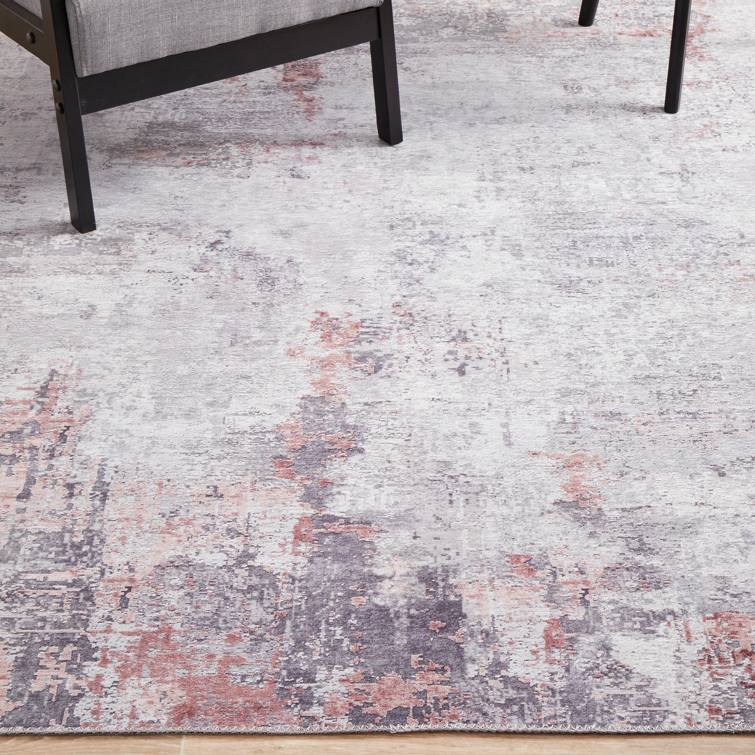 1 Common Ground Rugs Bazaar 156 220x150cm - Medium Floor Rug - Silver, 1 of 8