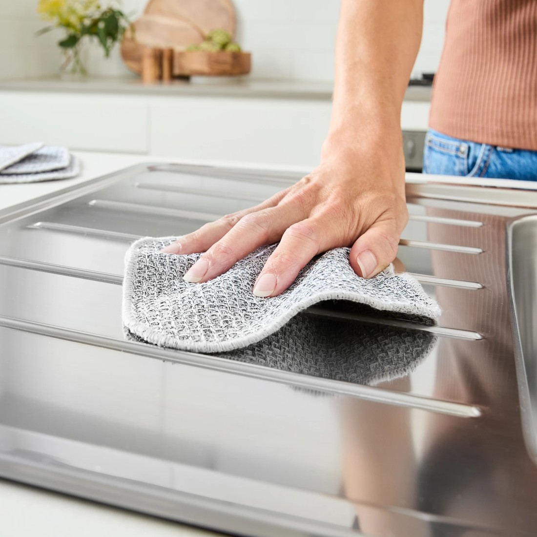 1 Pack of 4 Waffle Scrubber Dish Cloths, 1 of 6