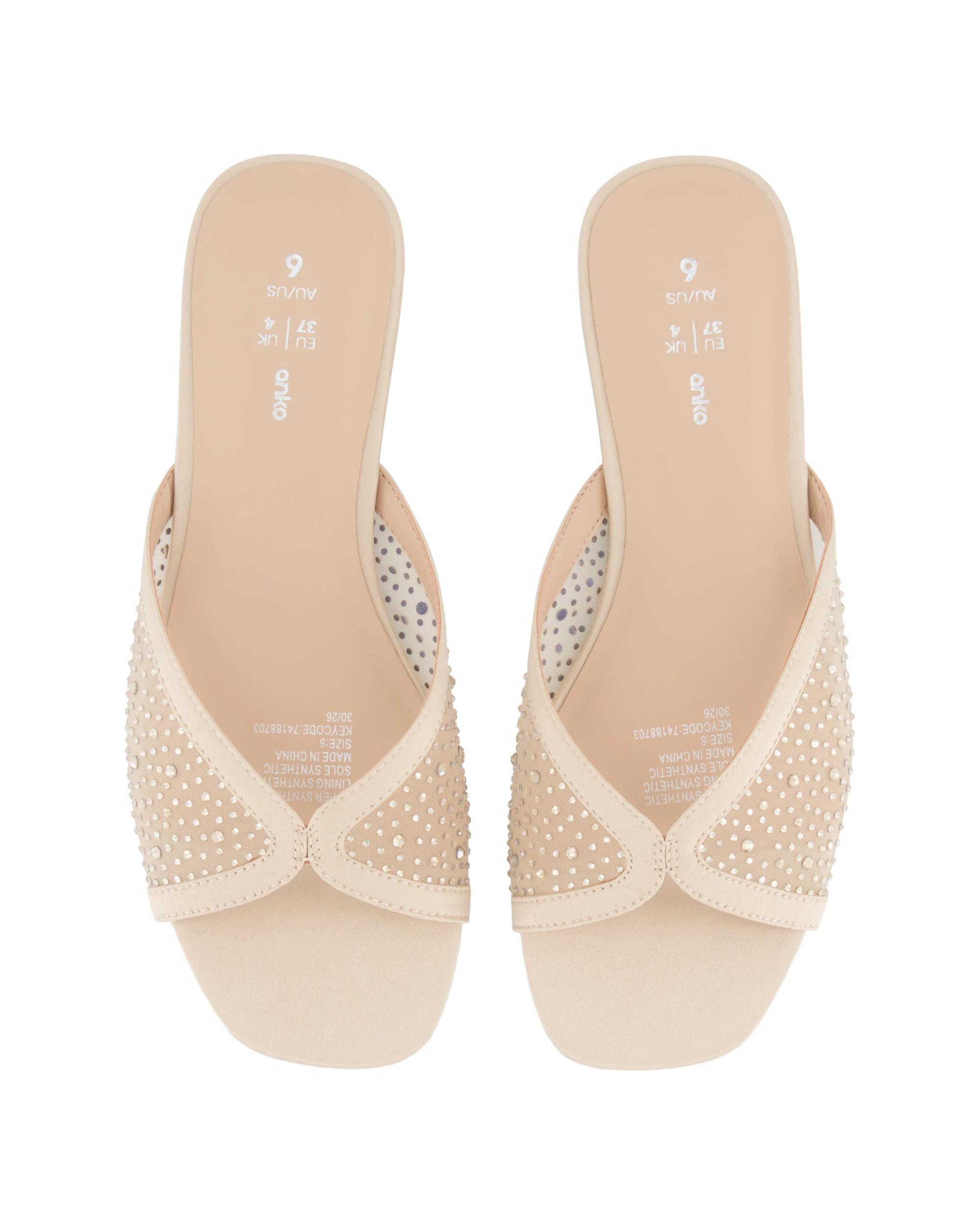 3 Diamante Block Sandals Sand, 3 of 3