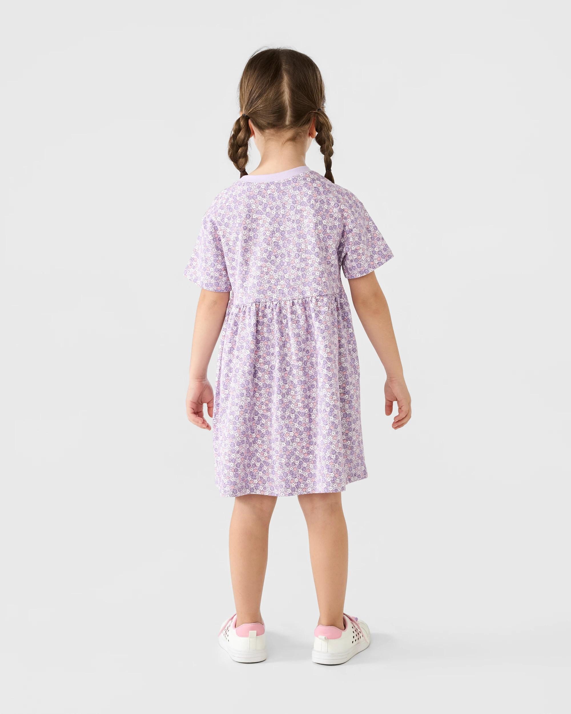 8 Jersey Dress Pur Floral, 8 of 8