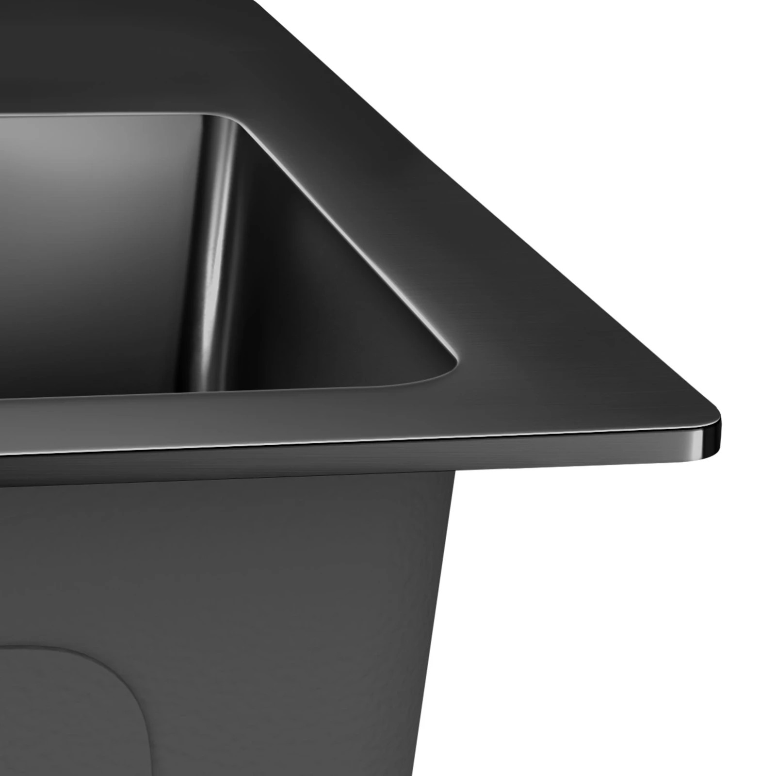 5 Alfordson Kitchen Sink 53x50cm Stainless Steel Basin Single Bowl - Black, 5 of 9