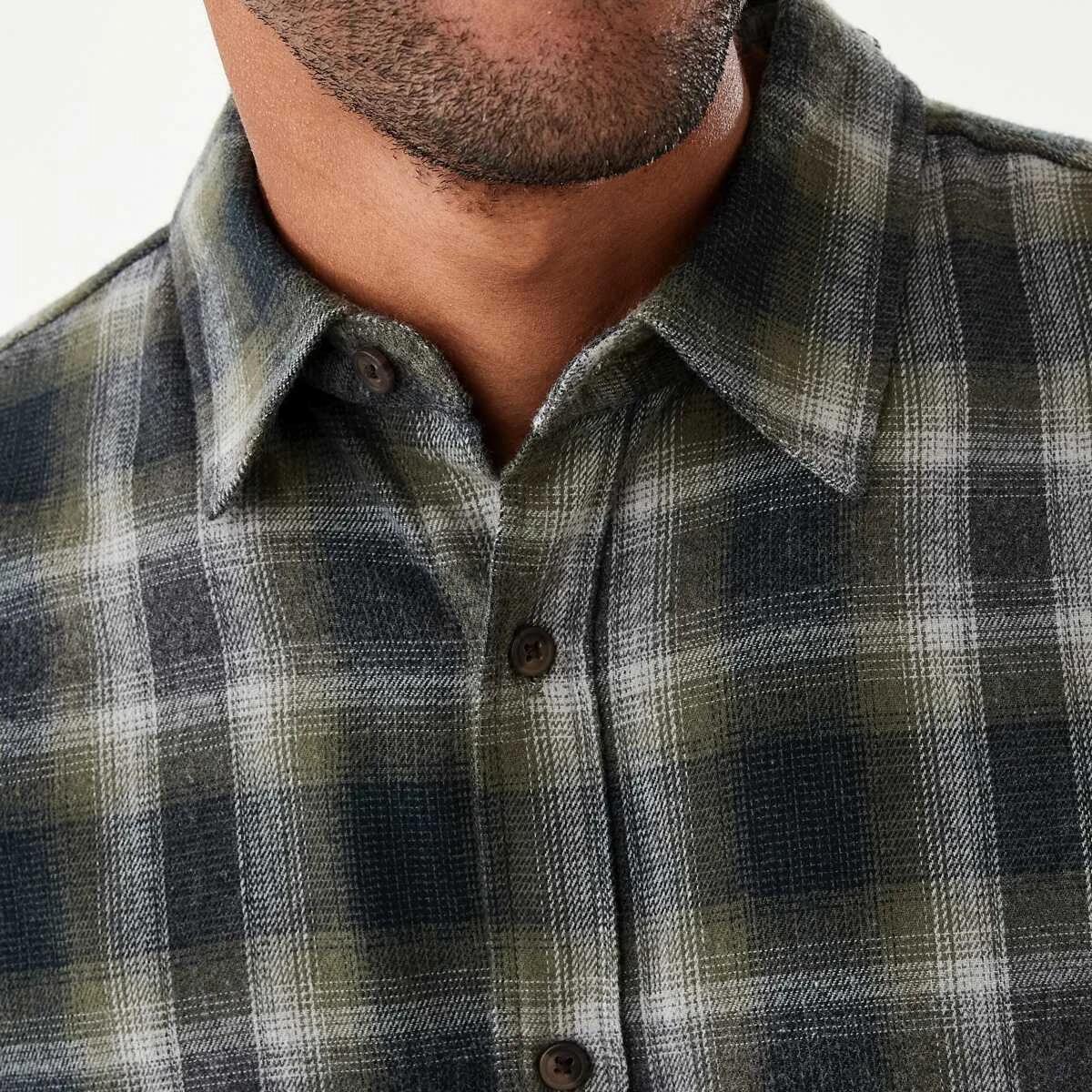 5 Long Sleeve Buffalo Check Shirt Grn Check, 5 of 7