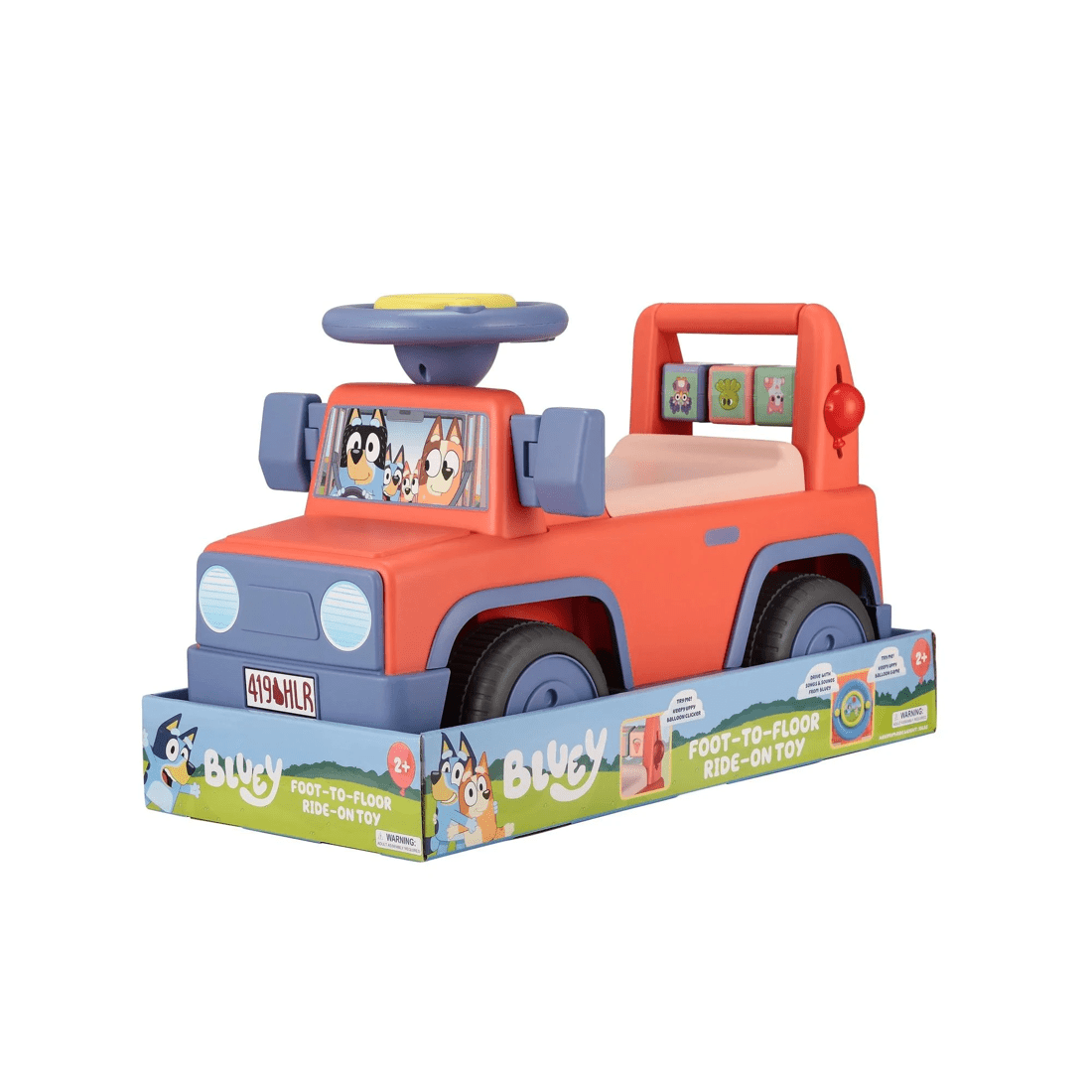 3 Bluey Foot-to-Floor Ride-On Toy - Red, 3 of 9