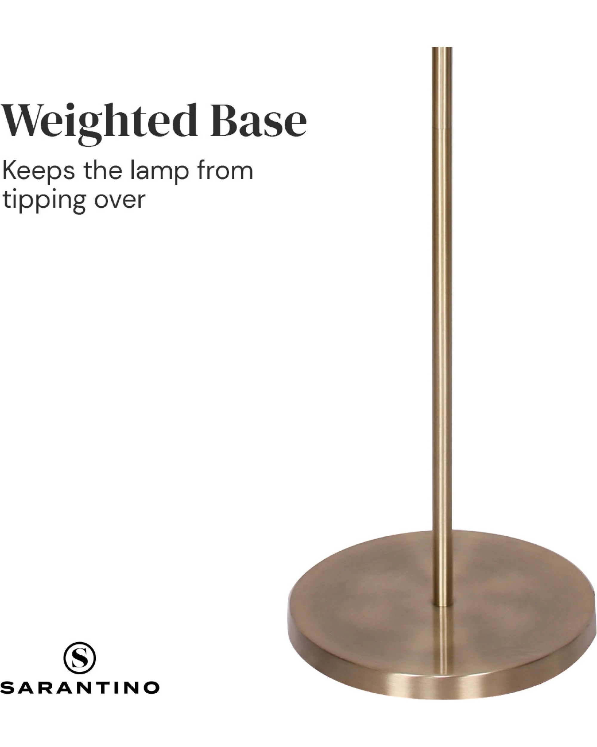 6 Sarantino Metal Floor Lamp - Antique Brass, 6 of 9