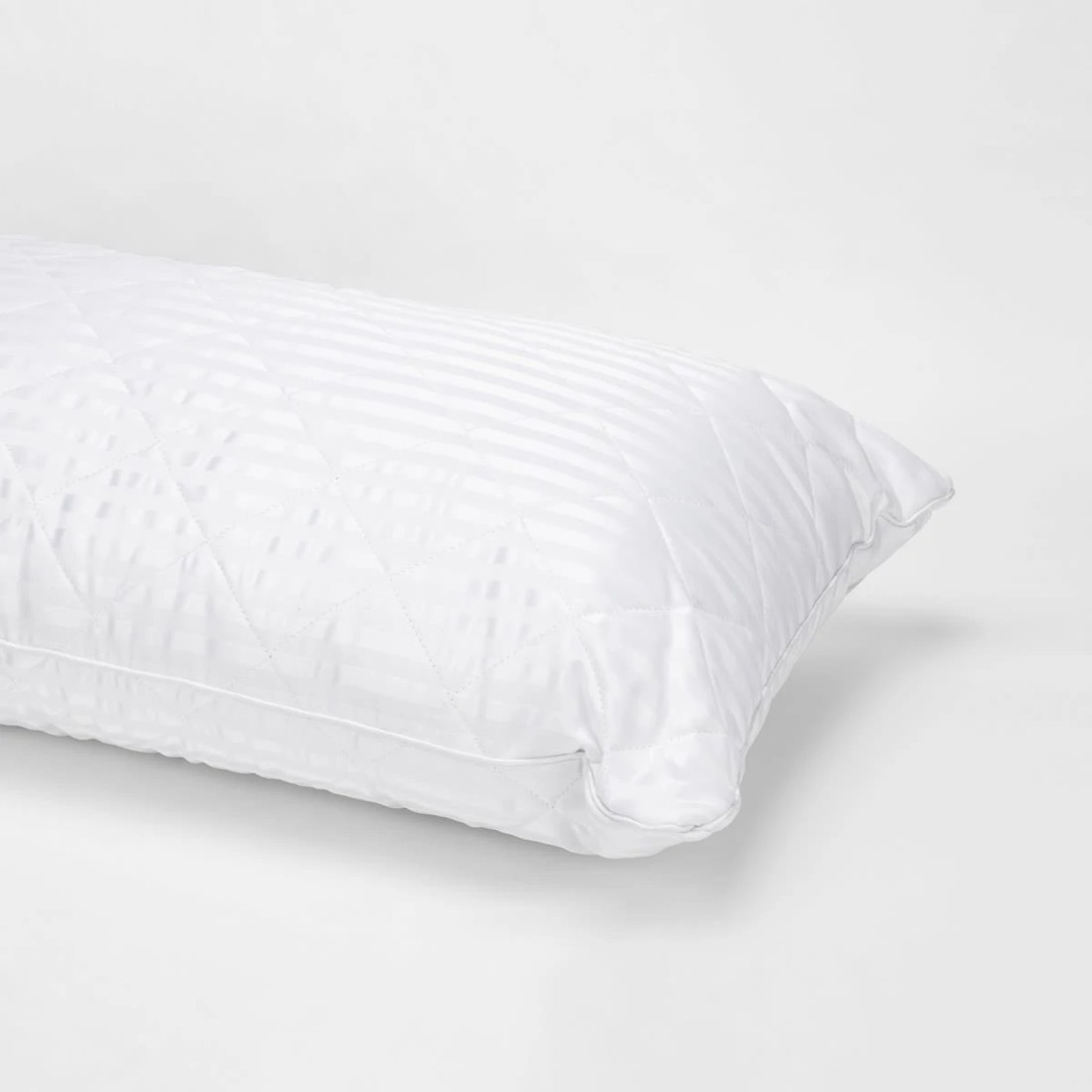 4 Luxury Quilted Pillow - High Profile, White, 4 of 6