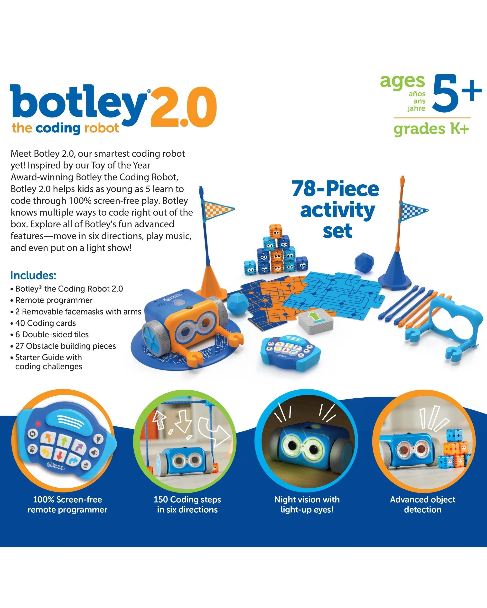 3 Learning Resources Botley 2.0 The Coding Robot Activity Set, 3 of 7