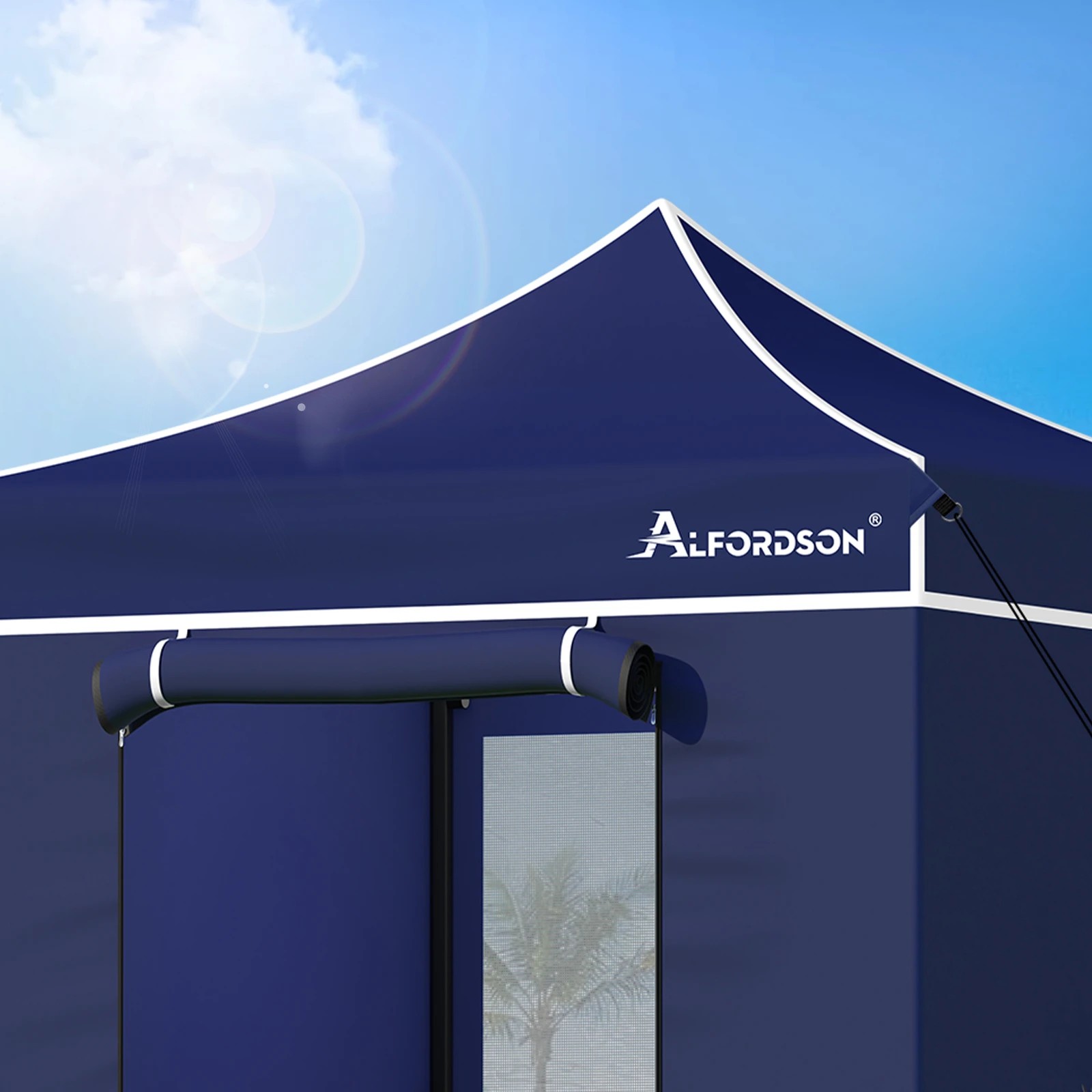 5 Alfordson Gazebo 3x3m Pop Up Marquee 600D Oxford Folding Camping Tent - Blue, 5 of 10