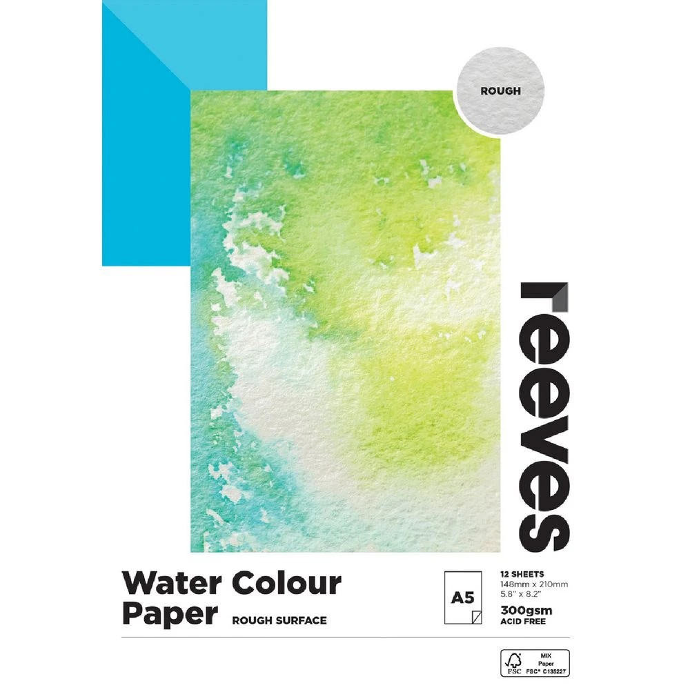 1 Reeves Watercolour Pad 300gsm 12 Sheets A5, 1 of 1