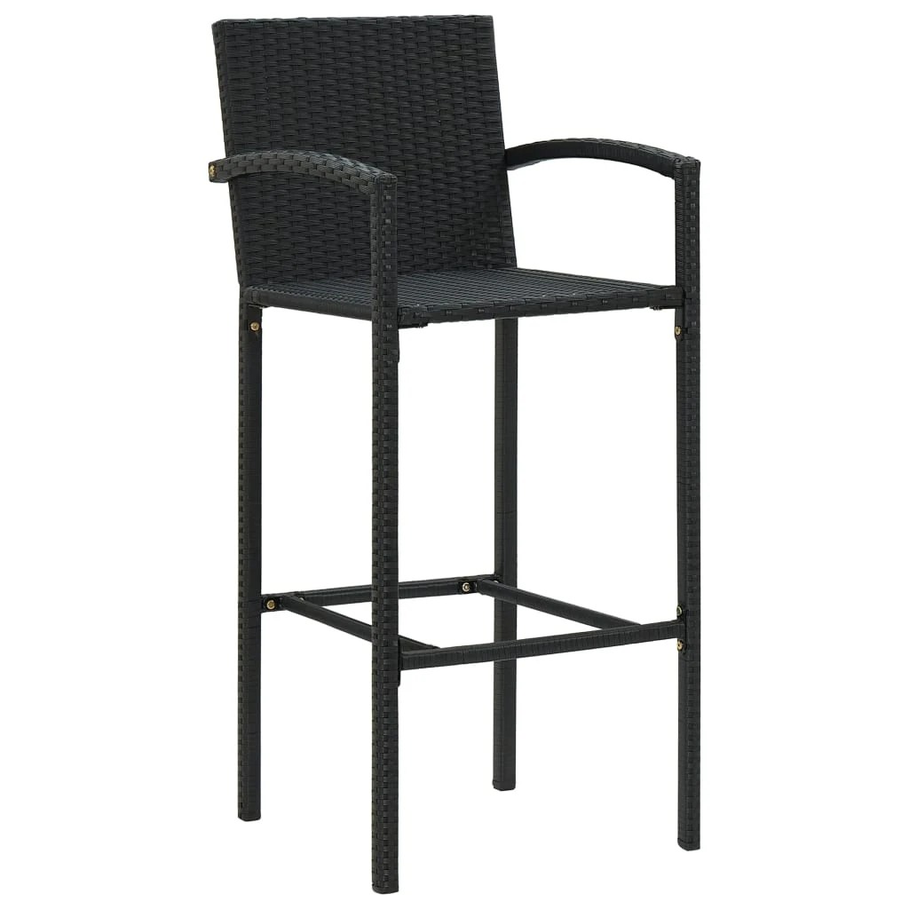 2 vidaXL bar stool Footrest - Black, 2 of 8